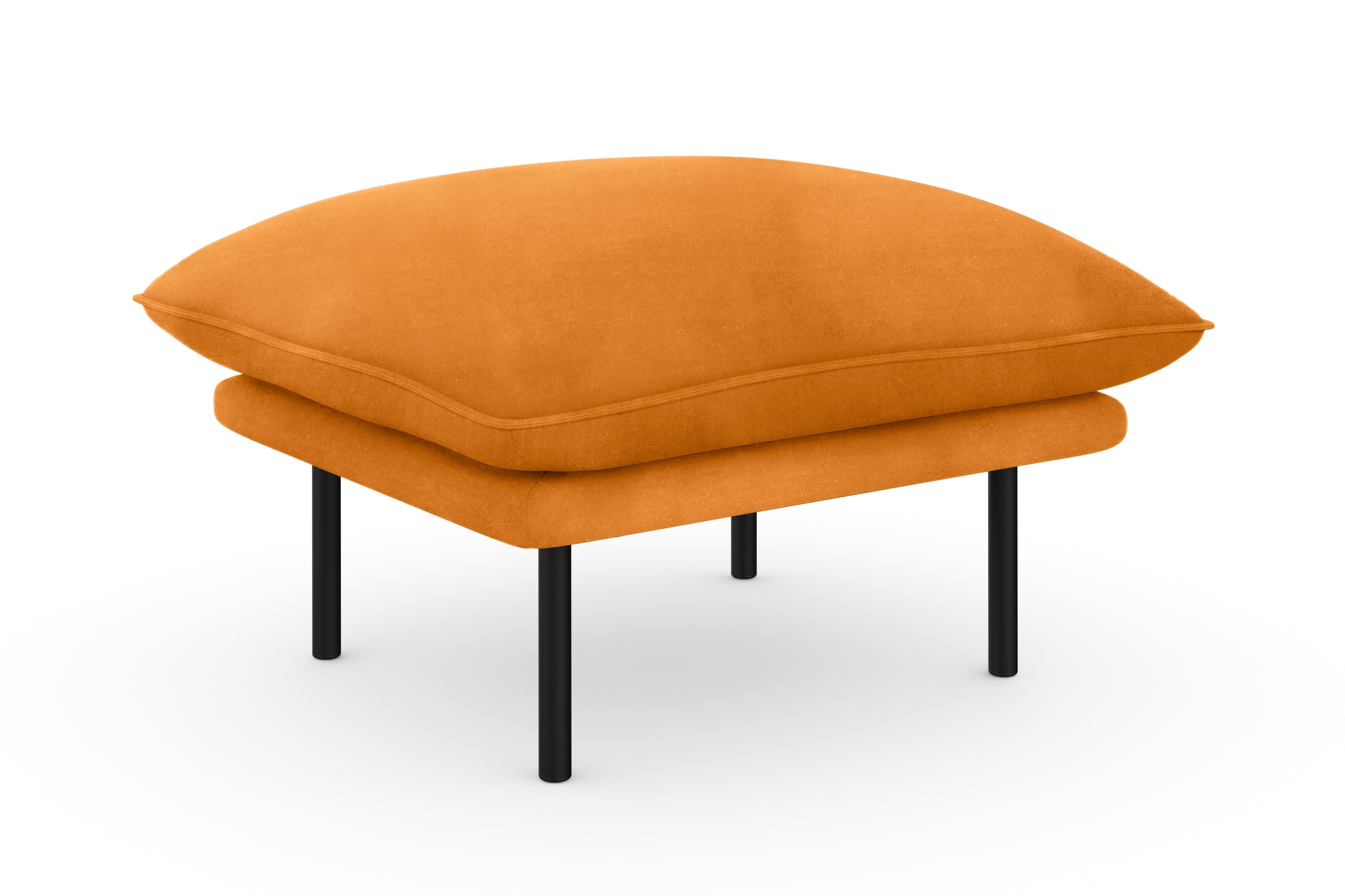 OTTO home Polsterhocker "Stine" Besonderes Design durch Kissenoptik und Keder