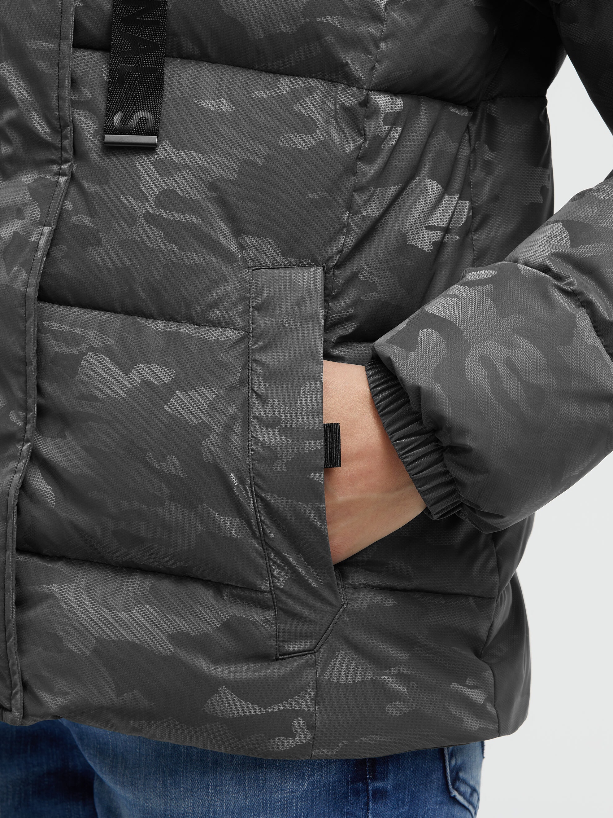 SOCCX Winterjacke mit Kapuze mit Reißverschluss an den Einschubtaschen
