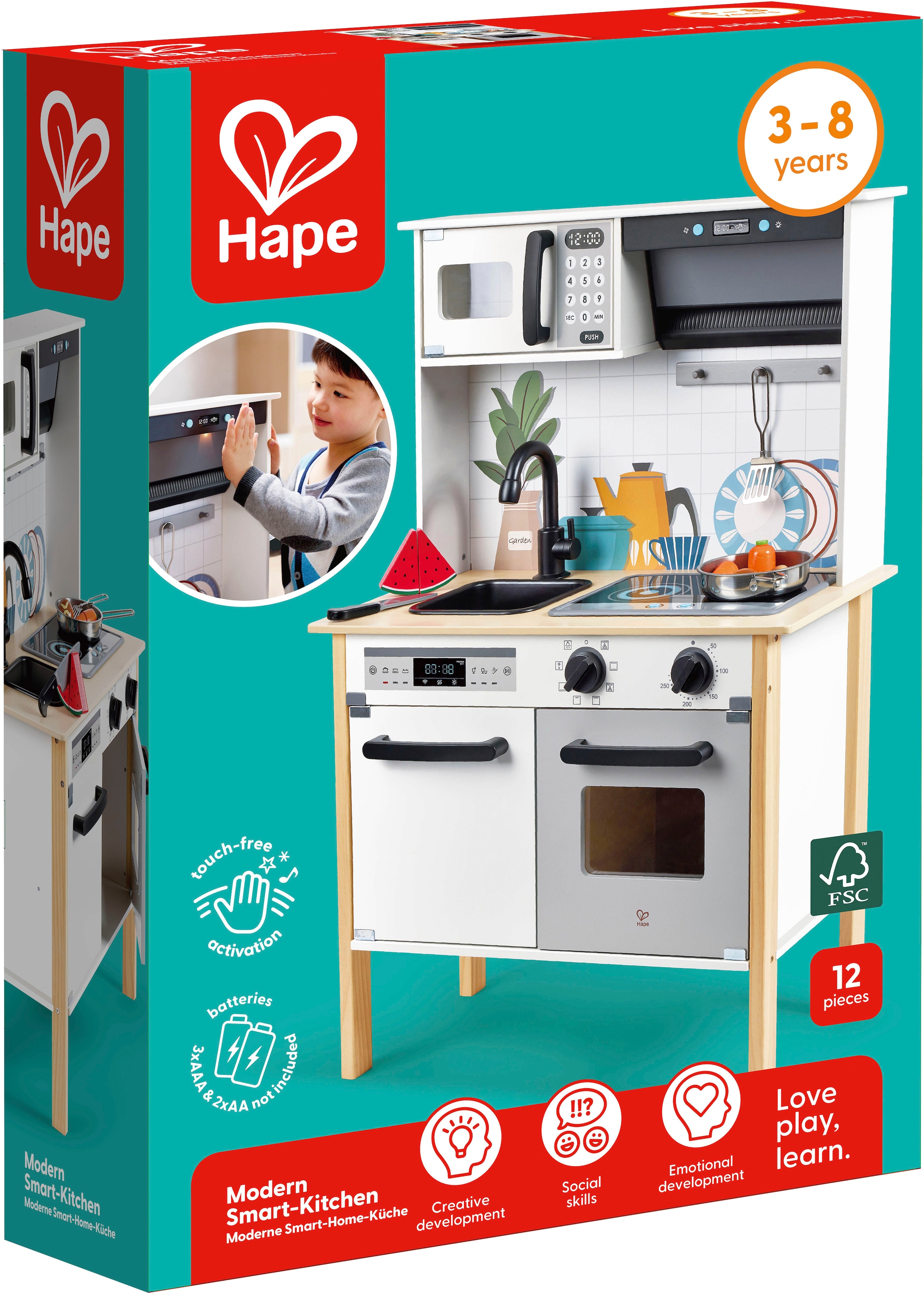 Hape Spielküche »Moderne Smart-Home-Küche«, mit Licht- & Soundeffekt