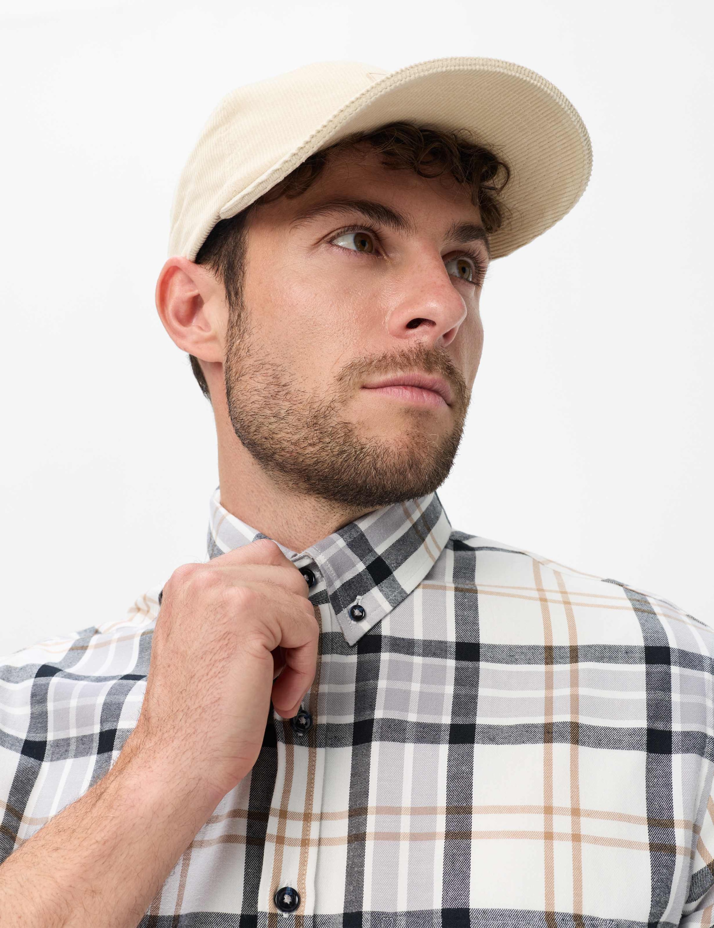 Brax Businesshemd »Style DANIEL« Karo: Flanellhemd aus reiner Baumwolle