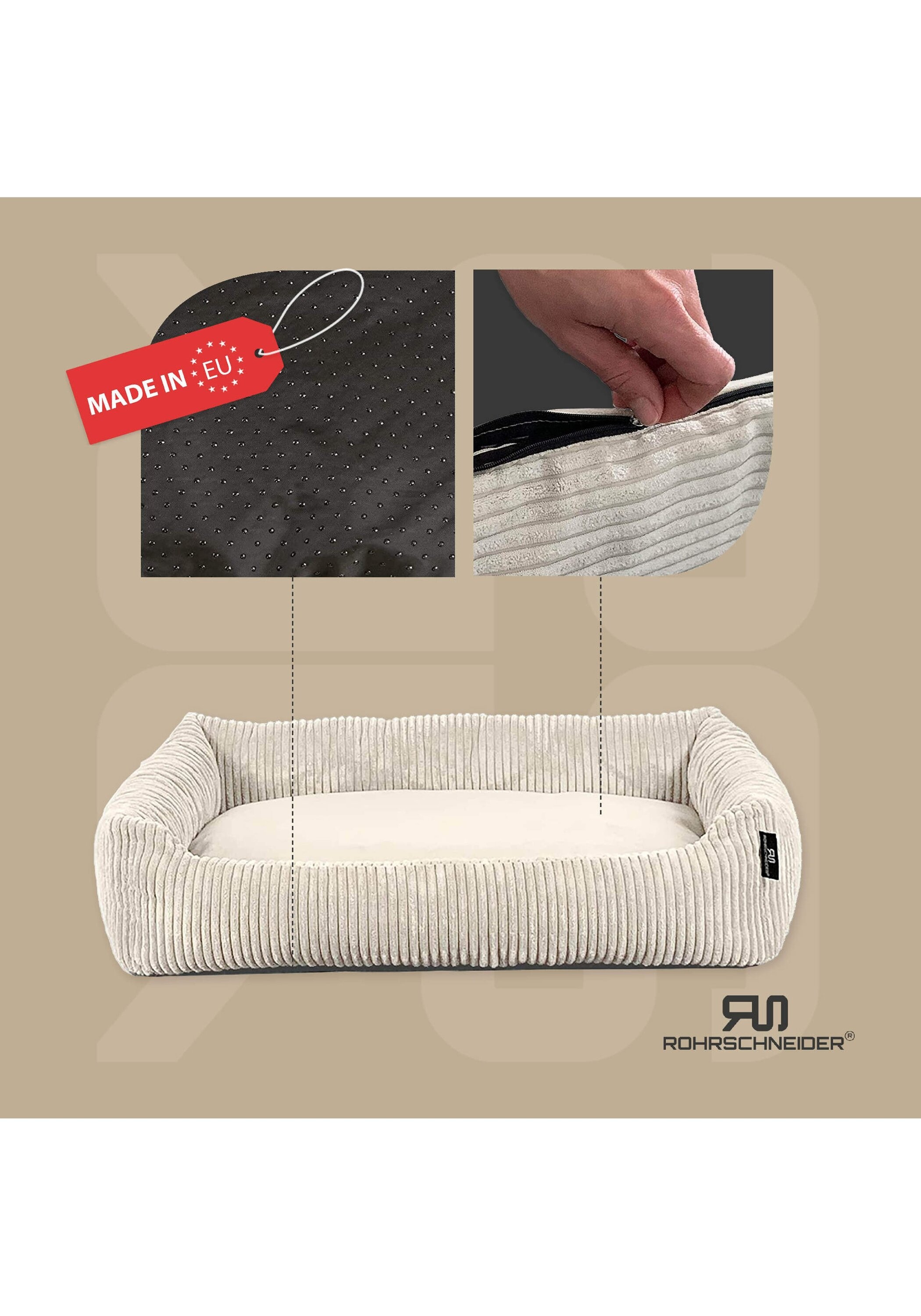 Rohrschneider Tierbett »Tierbetten Hundebett Cord 1er Pack«