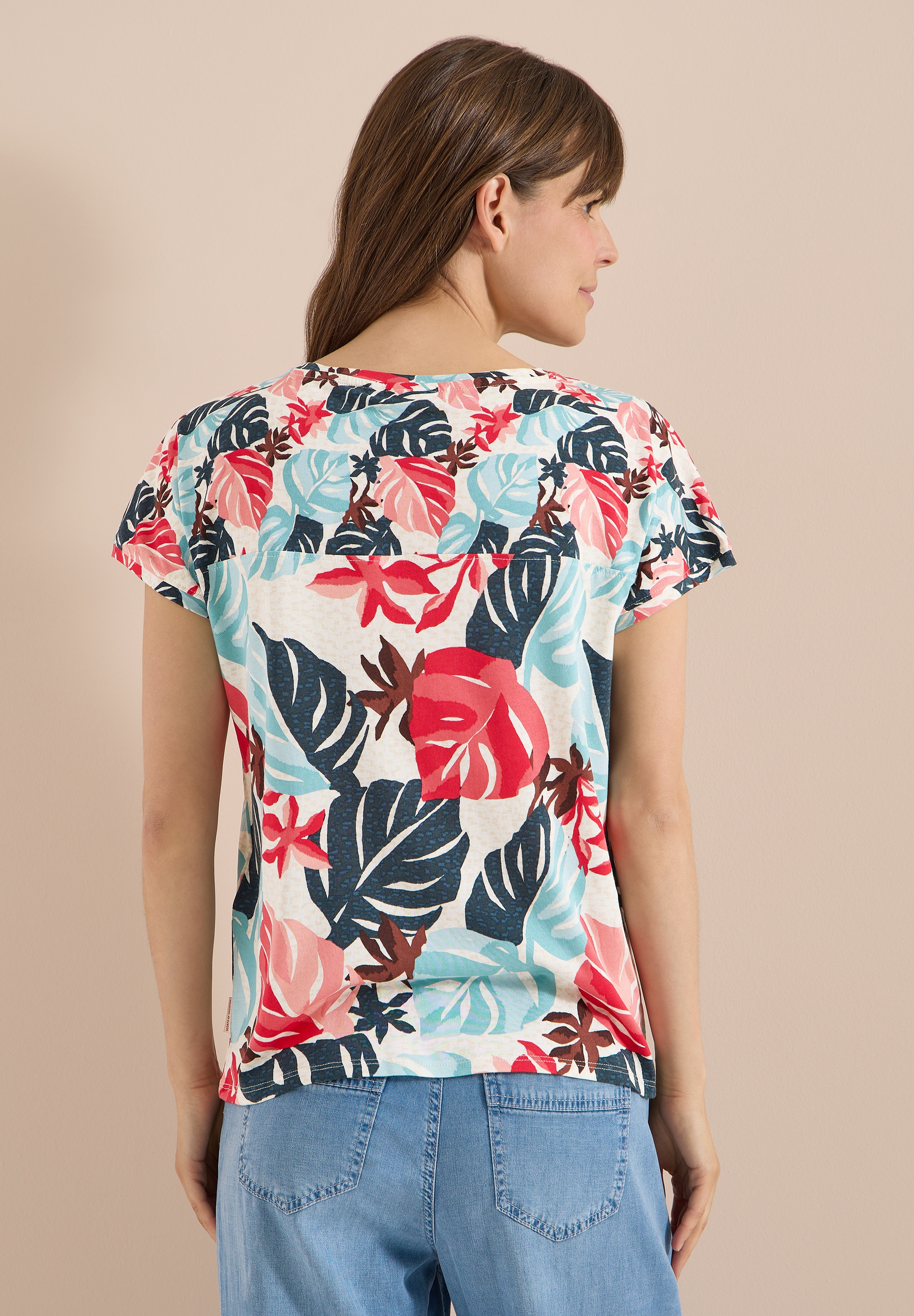 Cecil T-Shirt im angenehmen Materialmix
