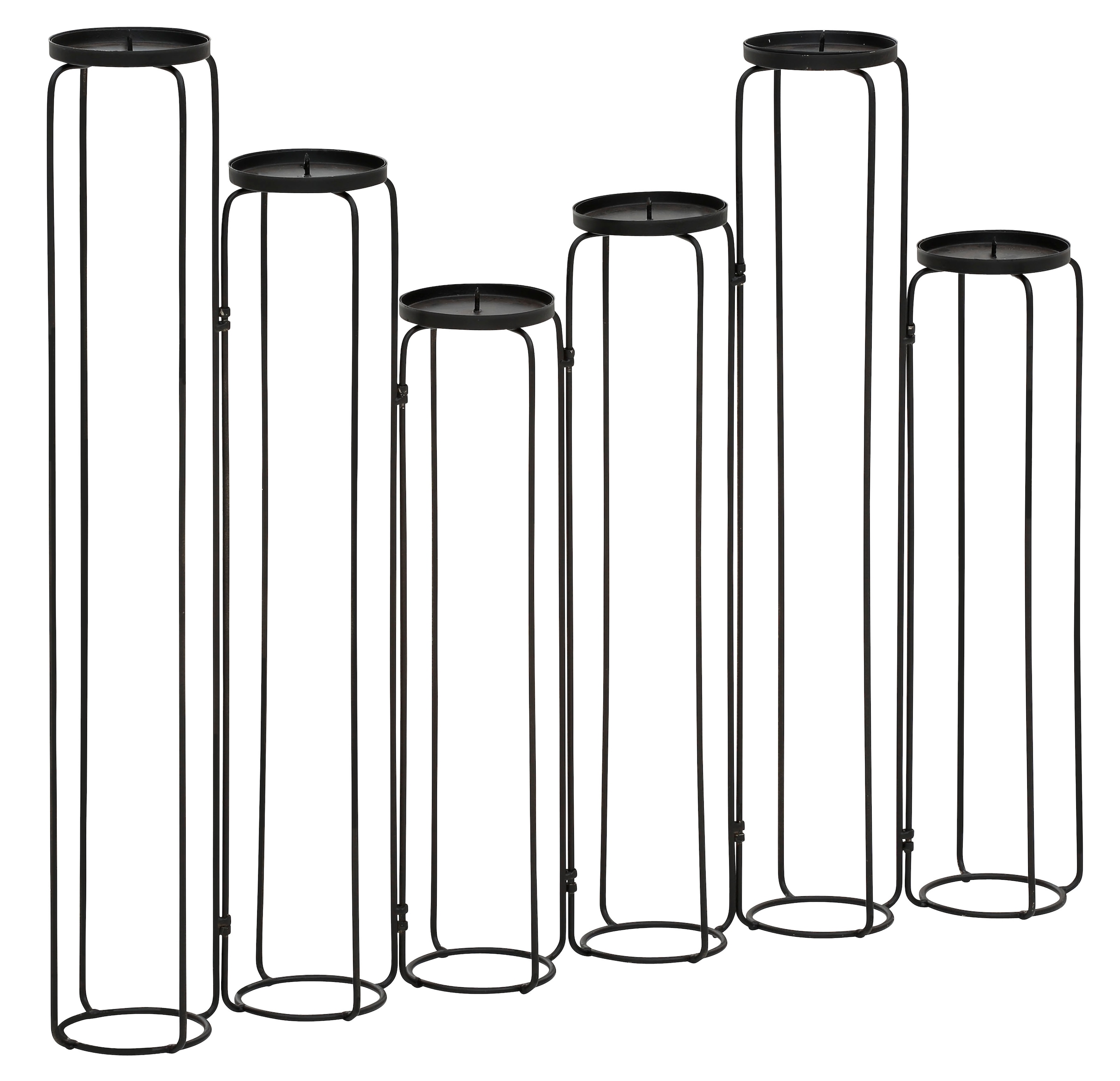 Leonique Kerzenständer »Mareesa«, (1 St.), aus Metall, für Stumpenkerzen, Höhe ca. 65 cm, variabel stellbar