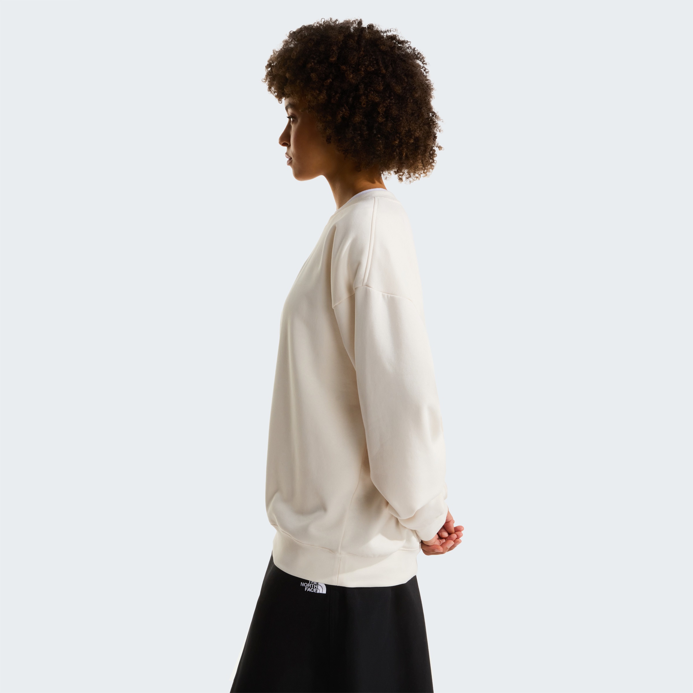 Sweatshirt THE NORTH FACE "W ESSENTIAL OVERSIZE CREW", Damen, Gr. XXL, weiß dune, Obermaterial: 68% Baumwolle, 32% Polyester, Sweatshirts Sweatshirt, sportlicher Stil, aus Baumwolle und Polyester 2