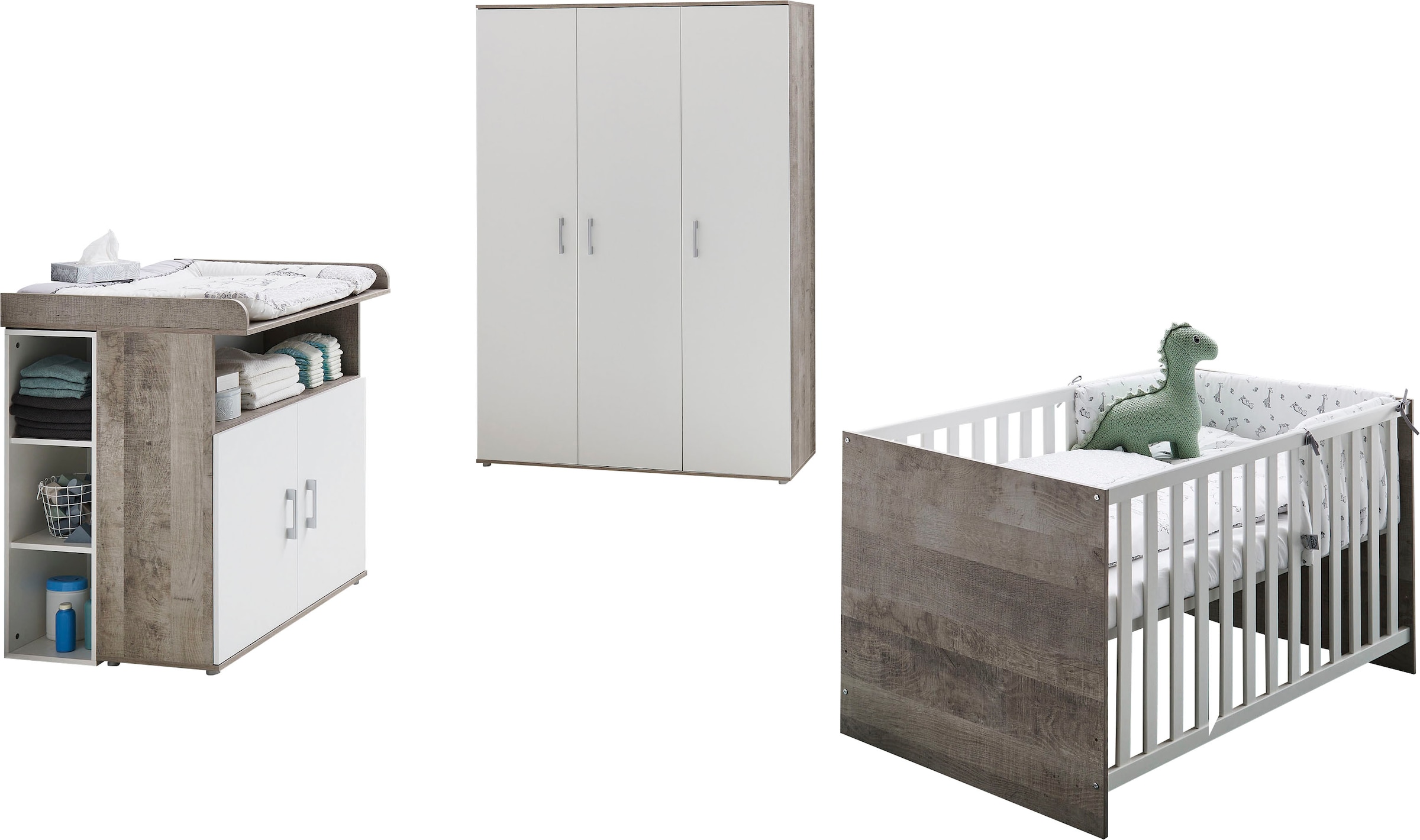 Home affaire Babyzimmer-Komplettset "Henning", (Set, 5 tlg., inkl. Lattenro günstig online kaufen