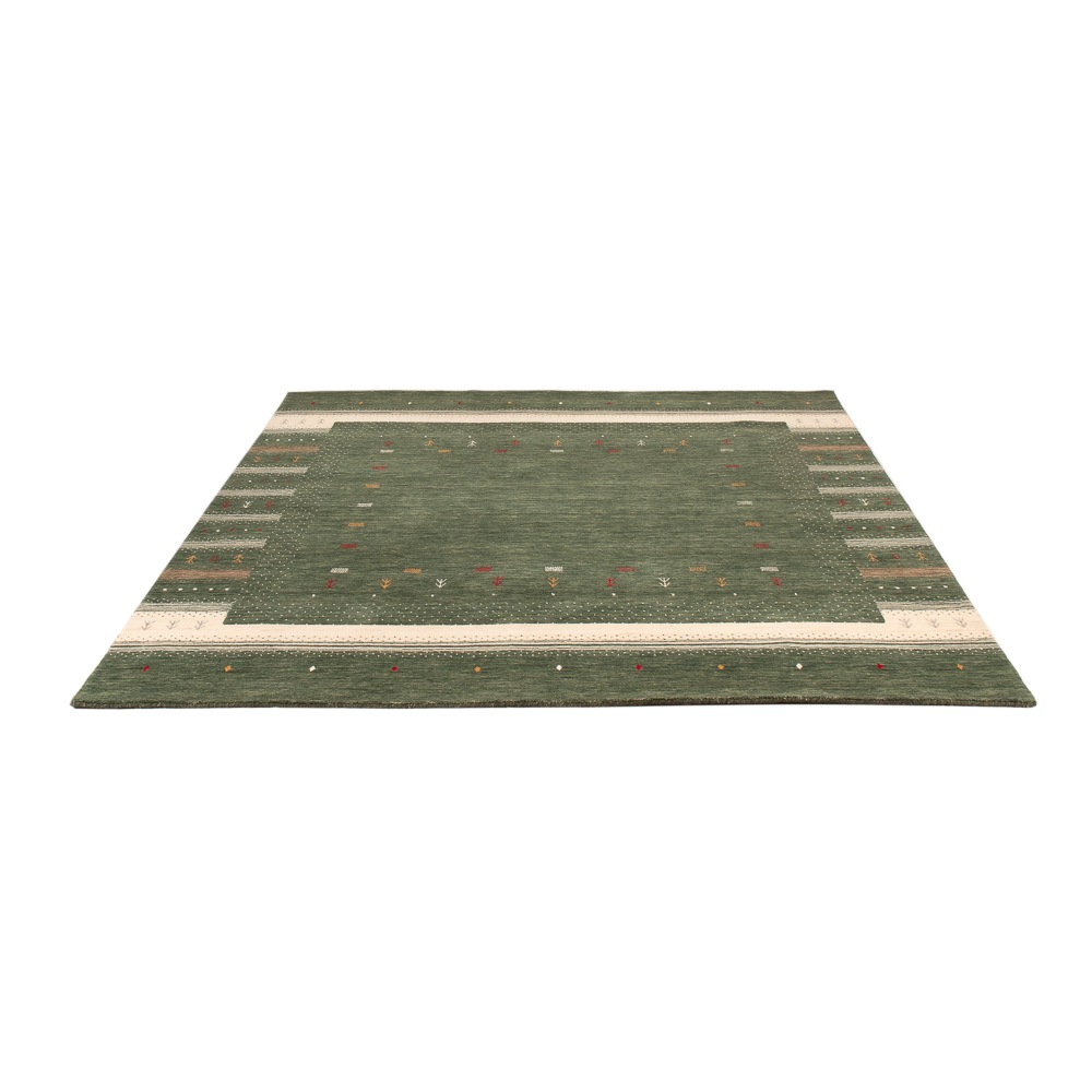 morgenland Wollteppich »Aurora Flair - Gabbeh Teppich - Loribaft Softy«, quadratisch, 1,2 mm Höhe, Sehr weicher Flor