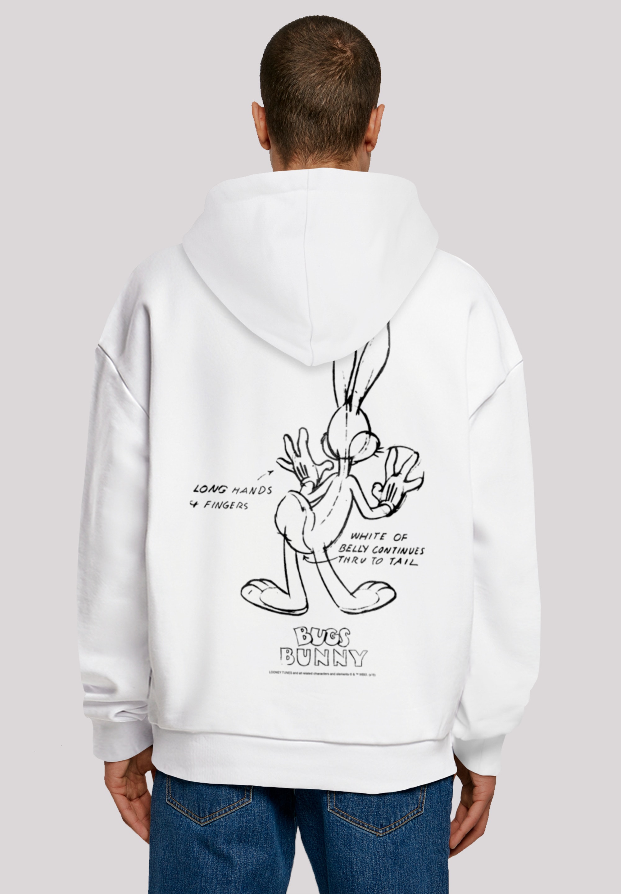 F4NT4STIC Kapuzenpullover »Looney Tunes Bugs Bunny White Belly«, Print