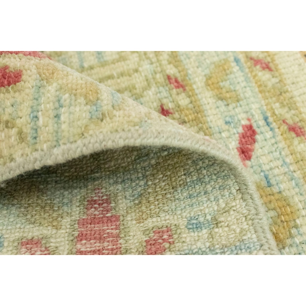 morgenland Wollteppich »Designer Teppich handgeknüpft beige«, quadratisch
