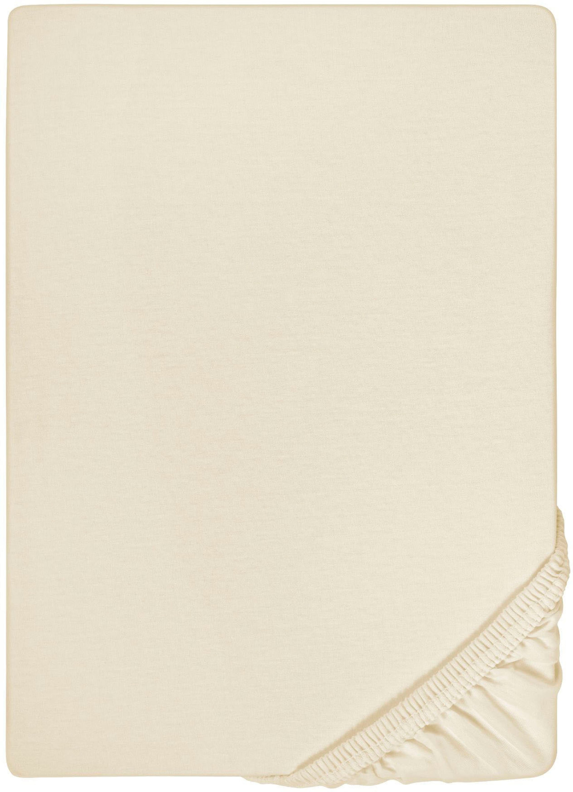 Biberna Spannbettlaken "0077866 Deluxe Jersey-Elastic Spannbetttuch 97% Baumwolle" Jersey mit Elasthan, Rundumgummi, bügelfrei, ab Größe 90 x 190 cm i