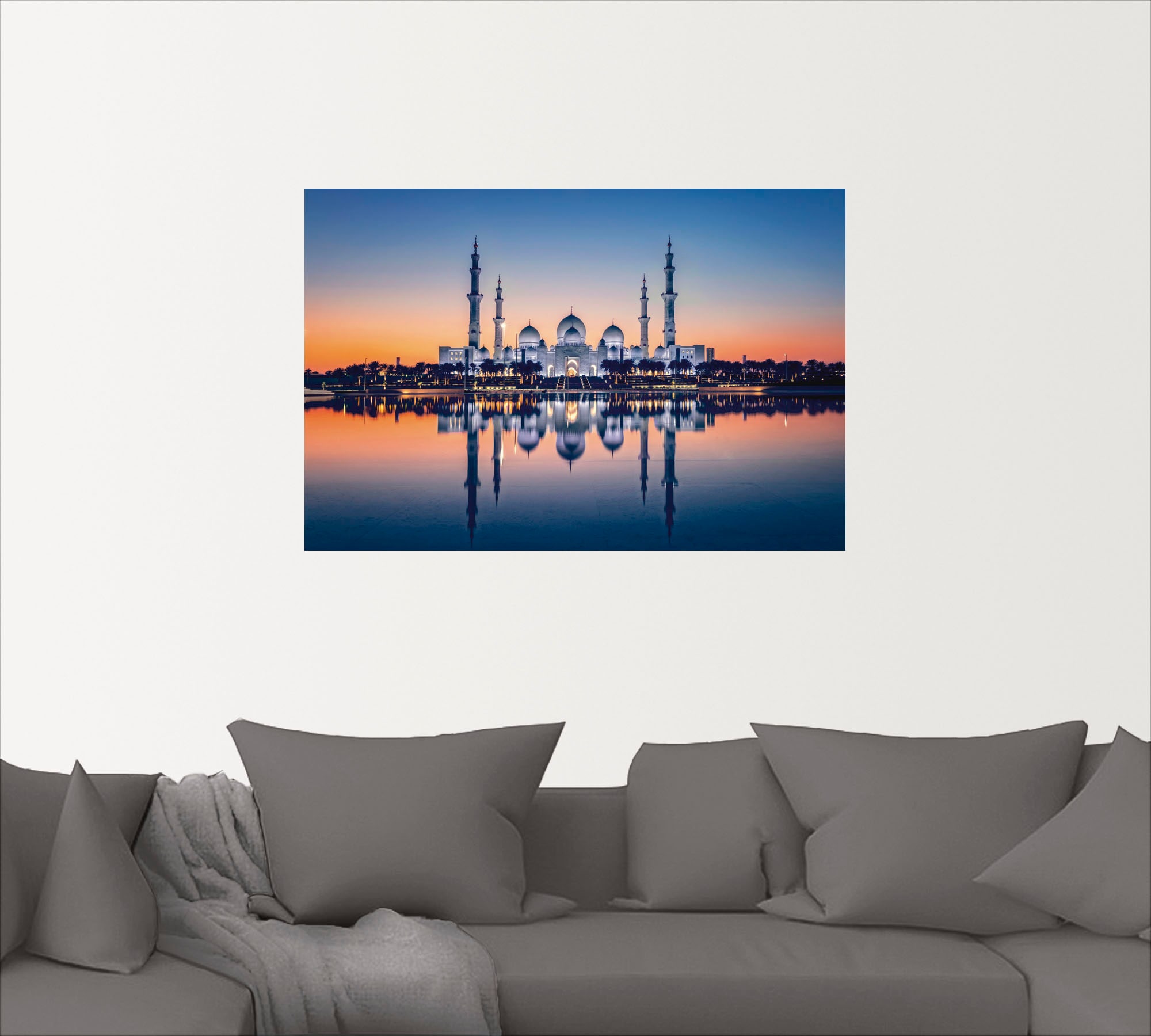 Artland Alu-Dibond-Druck »Scheich-Zayid-Moschee III«, Bilder von Asien, (1 St.), für Innen- und Außenbereich geeignet, Outdoorbild