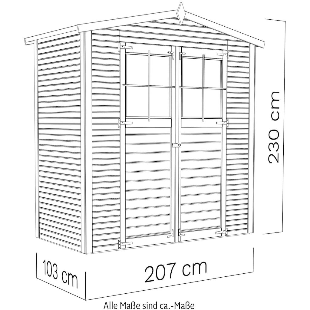 KONIFERA Gartenhaus »Alto 1 Fineline Satteldach«