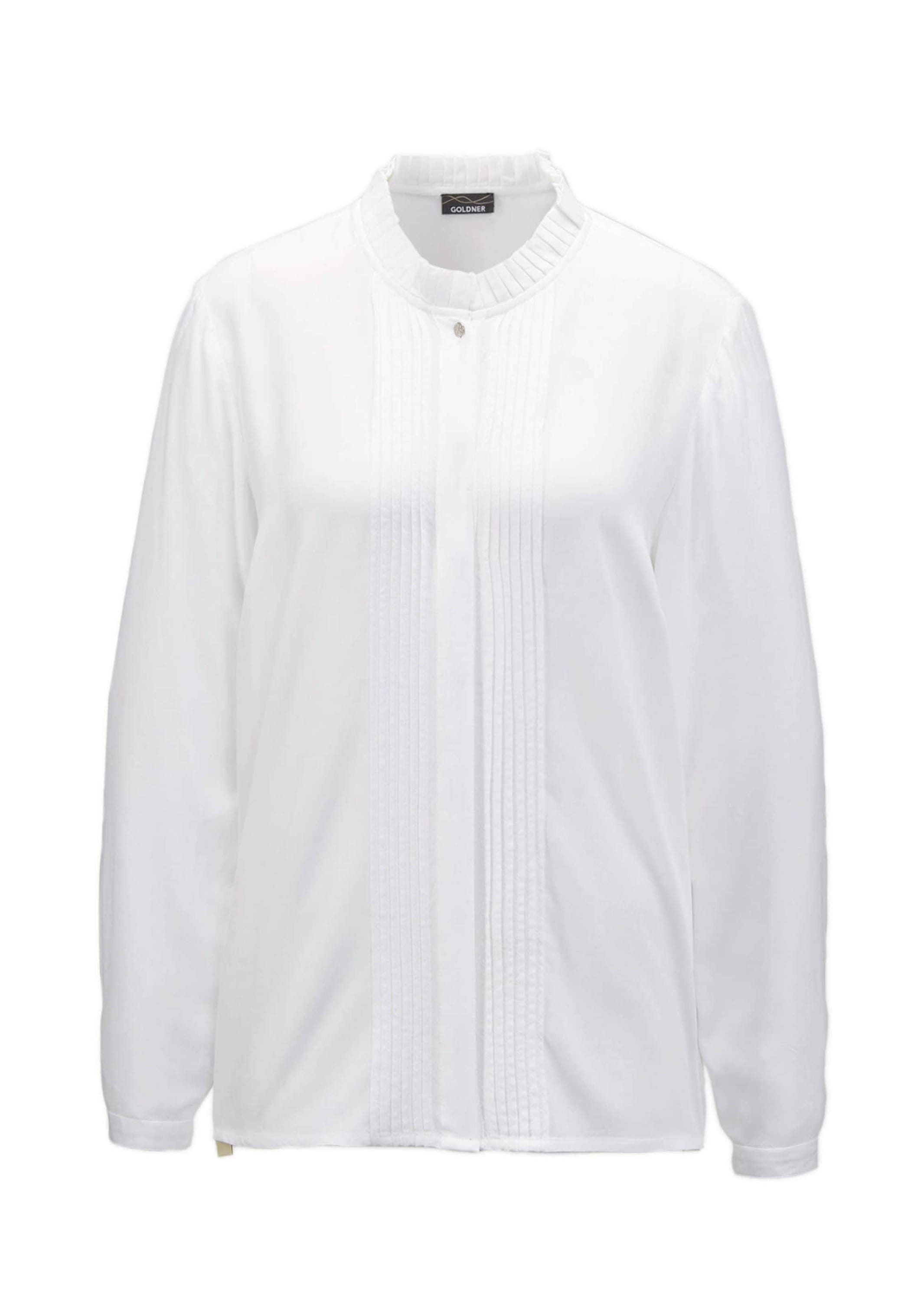 GOLDNER Langarmbluse "Bluse mit raffinierter Ausschnittlösung" Ohne günstig online kaufen