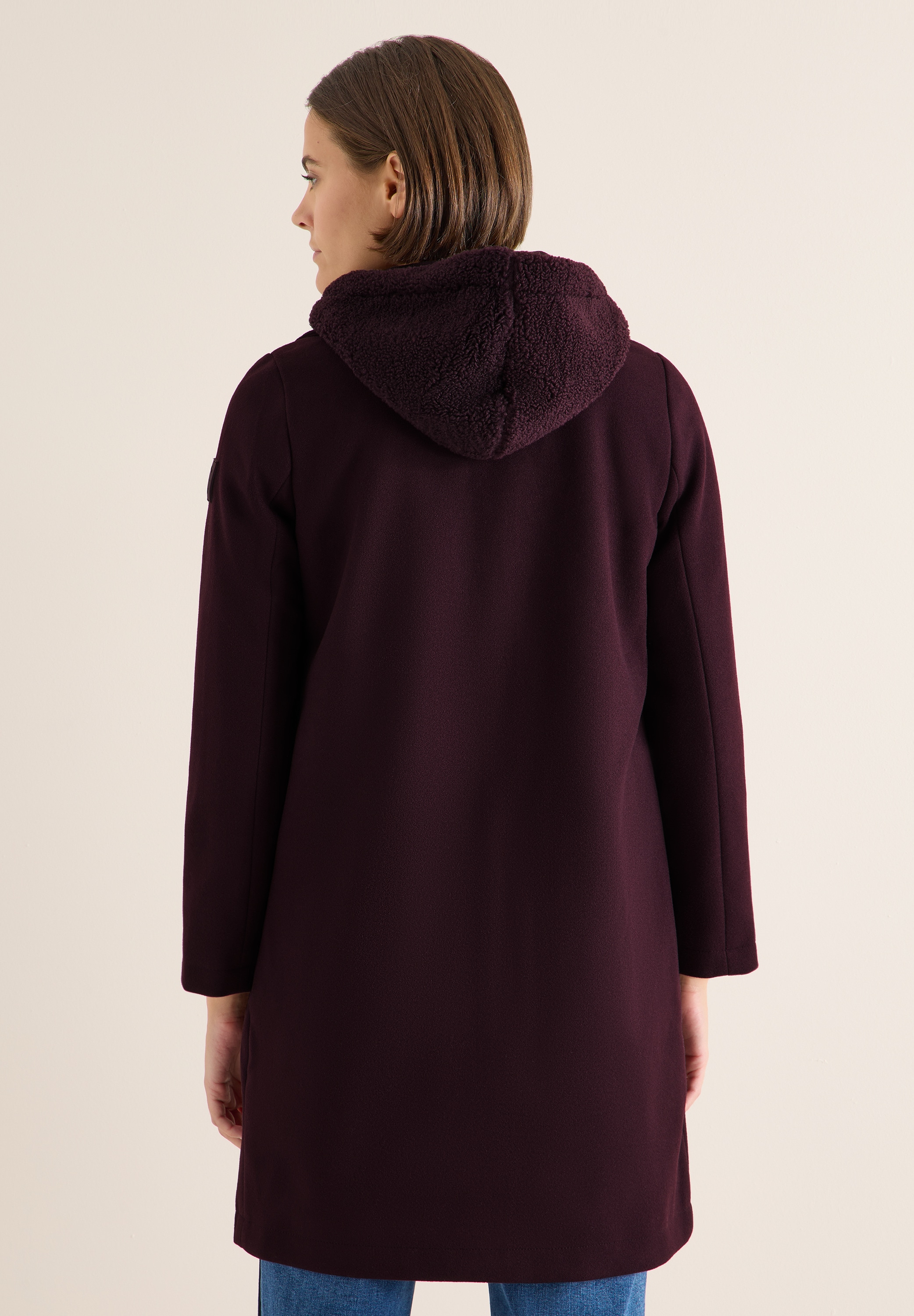 Cecil Fellimitatmantel mit Taschen-Detail