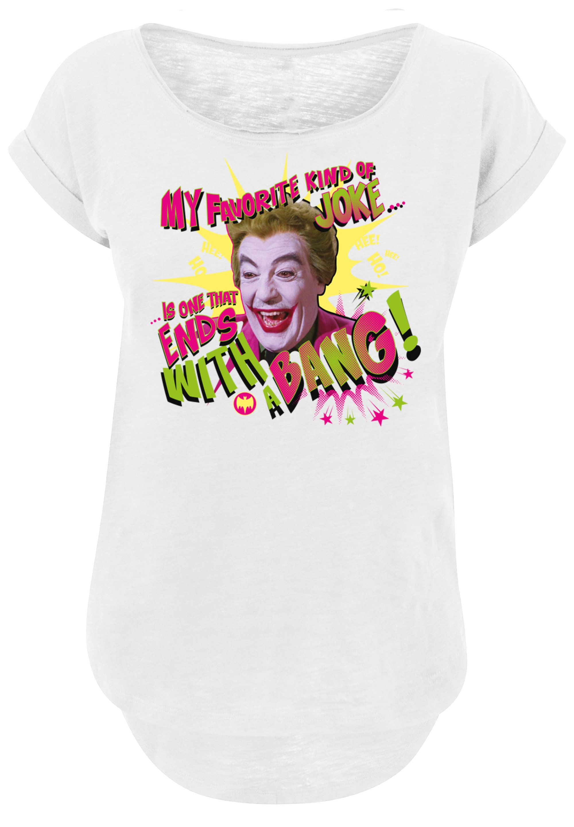 F4NT4STIC T-Shirt »Long Cut T-Shirt 'Batman TV Serie Joker Bang'«, Damen,Premium Merch,Lang,Longshirt,Bedruckt