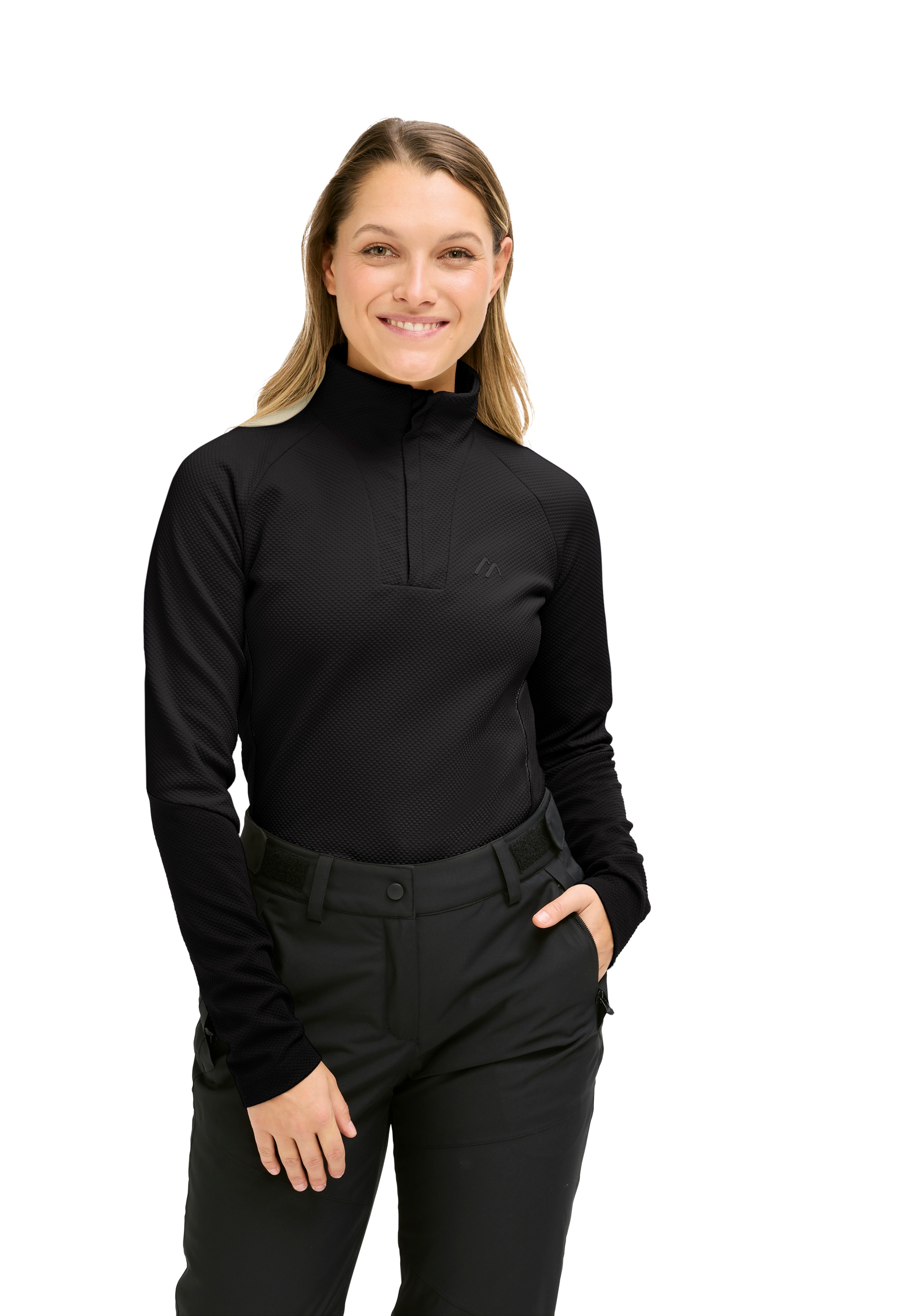 Maier Sports Fleecepullover »Rogla HZ W«, Damen Fleece Midlayer, atmungsaktiv und schnelltrocknend
