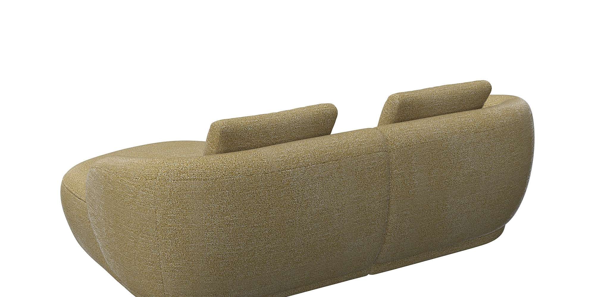 FLEXLUX Wohnlandschaft »Torino, rund, L-Form, Sofa-Ecke mit Recamiere, Longchair-Sofa«, Modernes, organisches Sofa-Design, Kaltschaum, Wellenunterfederung