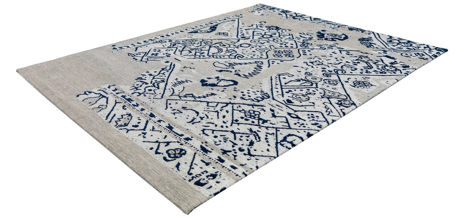 Kayoom Teppich »River 120«, rechteckig, 10 mm Höhe, Jacquard, Retro- und Vintage-Design, Baumwollrücken