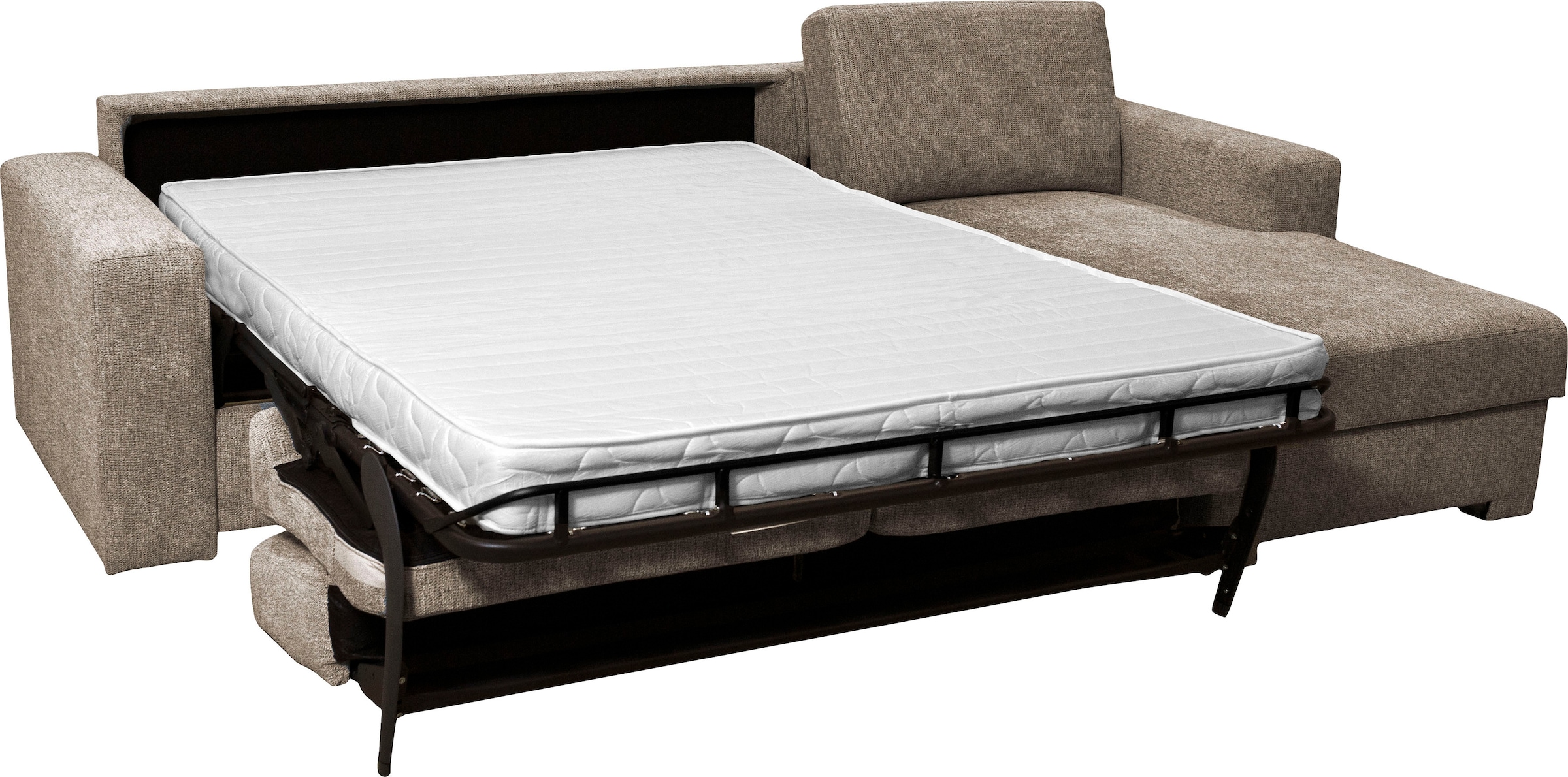 Home affaire Ecksofa »Roma "M" Matratzenhöhe 14 cm, Dauerschlaffunktion, mit Unterfederung,«, Liegemaße ca 143x198 cm, L-Form