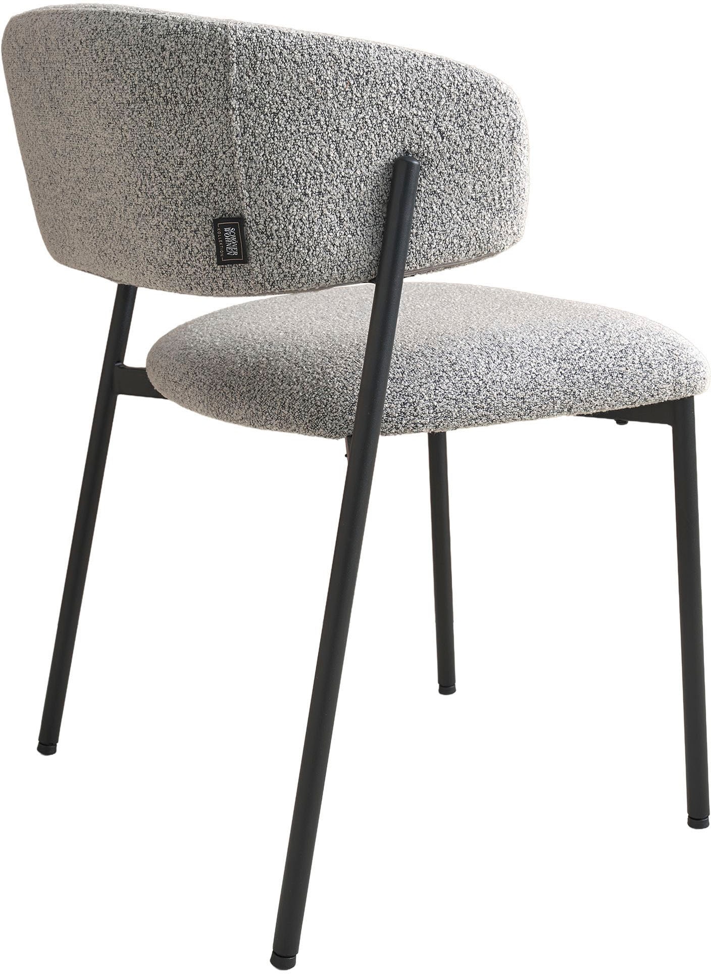 SCHÖNER WOHNEN-Kollektion Esszimmerstuhl »OSLO« (Set) 2 Stk.Bezug Bouclé, Untergestell Metall pulverbeschichtet