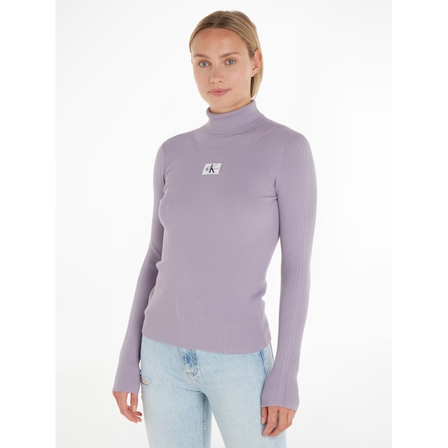 Calvin Klein Jeans Rollkragenpullover »BADGE ROLL NECK SWEATER« für  bestellen | BAUR