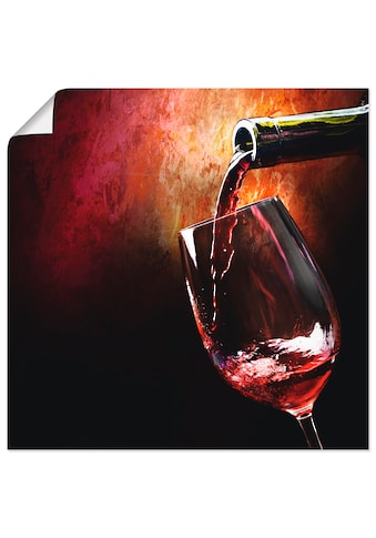 Artland Wandbild »Wein - Rotwein«, Getränke, (1 St.), in vielen Größen & Produktarten... kaufen
