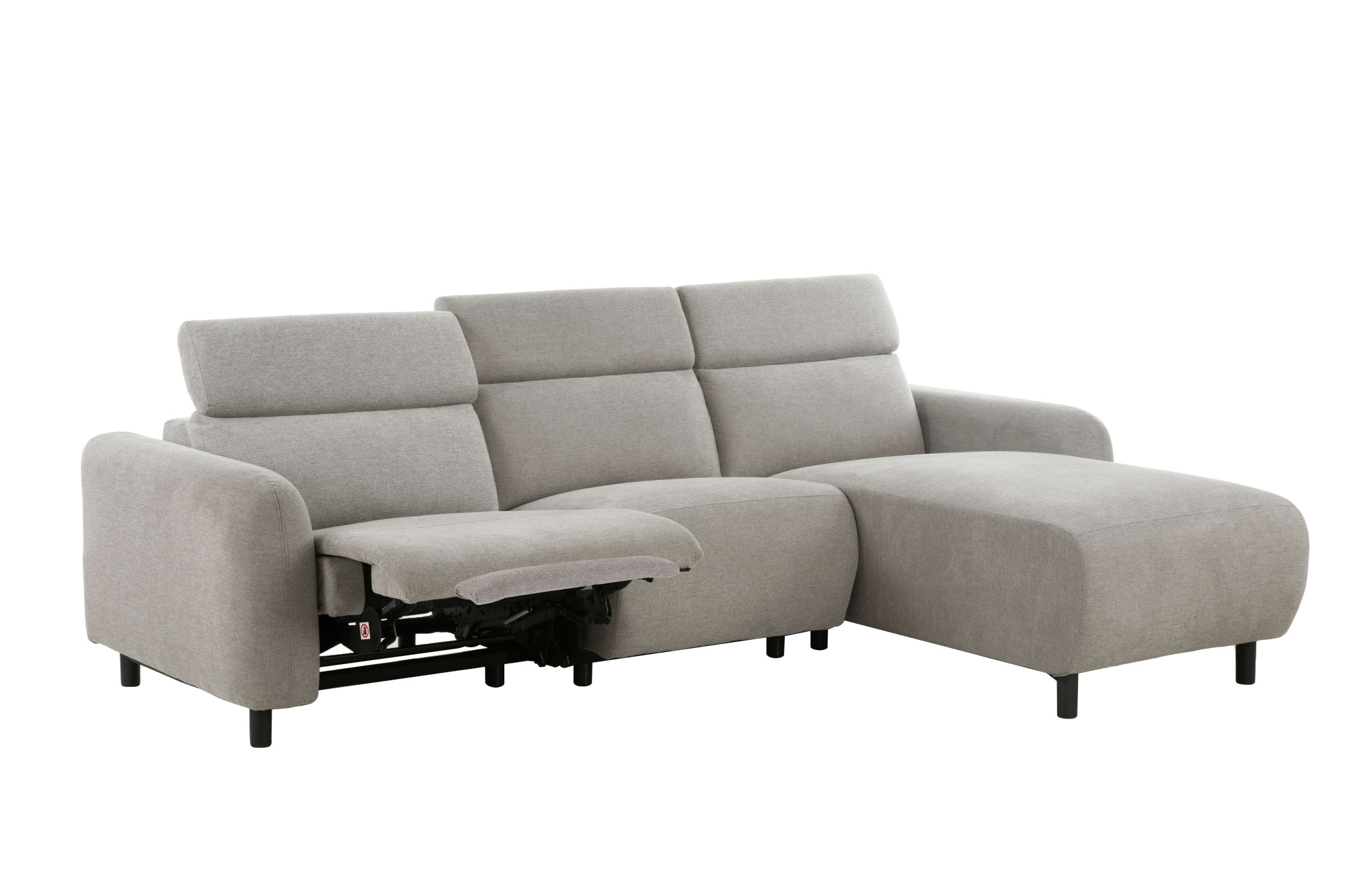 Home affaire Ecksofa »SKAANE Struktur, L-Form, 274 cm, manuelle u. elektrische Funktion,«, 274 cm, mit Kopfteilverstellung und man. oder elektr. Relaxfunktion