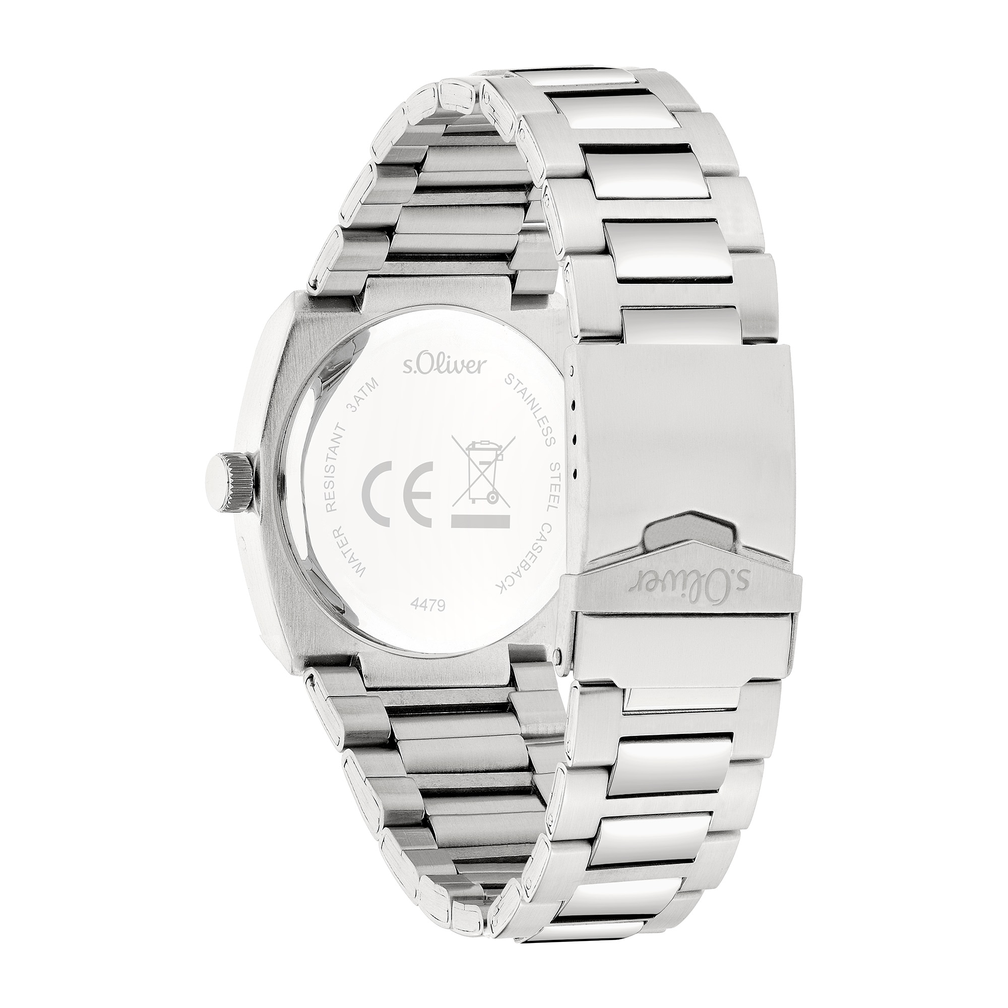 s.Oliver Quarzuhr »Retro Time« Armbanduhr, Herrenuhr, Edelstahlarmband, analog