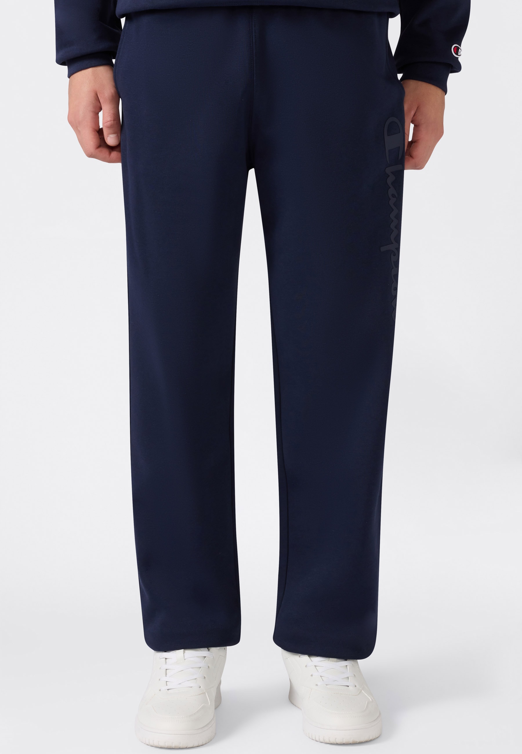 Champion Jogginghose "SPORTWEAR OPEN HEM PANTS Standard Fit" mit geradem Standard Fit, aus Baumwolle und Polyester