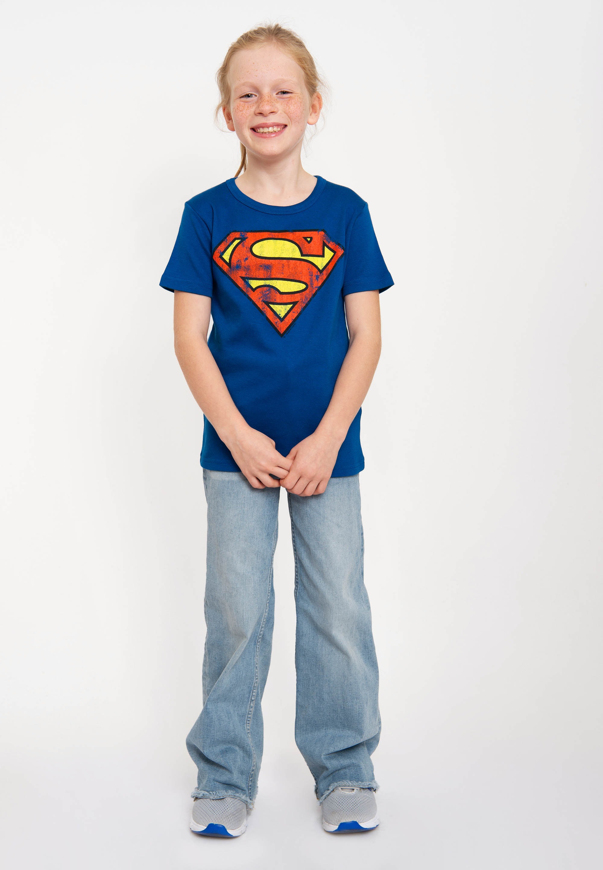 LOGOSHIRT T-Shirt »Superman«, mit coolem Frontprint