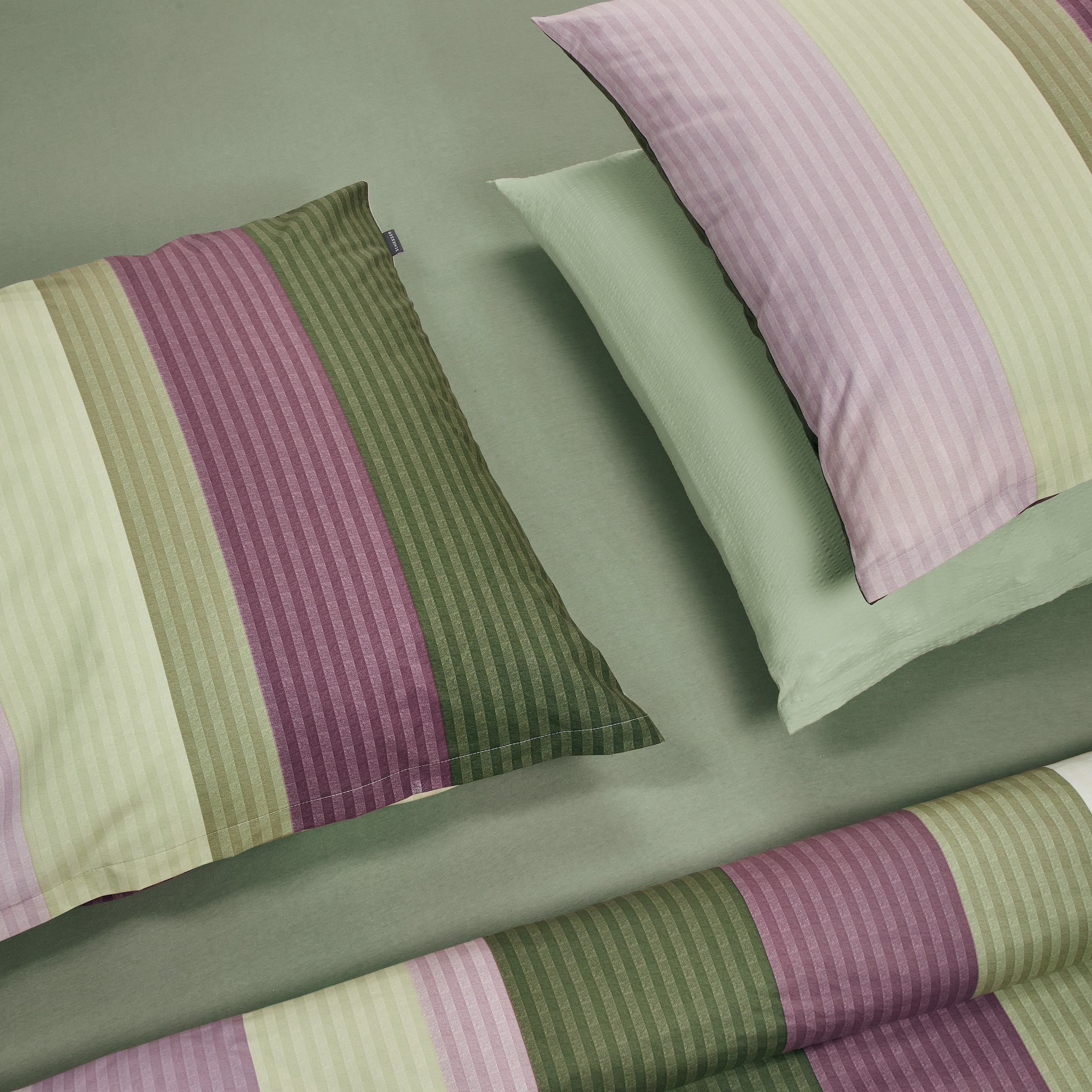 Schiesser Wendebettwäsche »Vendi aus weicher Baumwolle mit lebhaften Streifen« 2 Stk. tlg. Made in Green