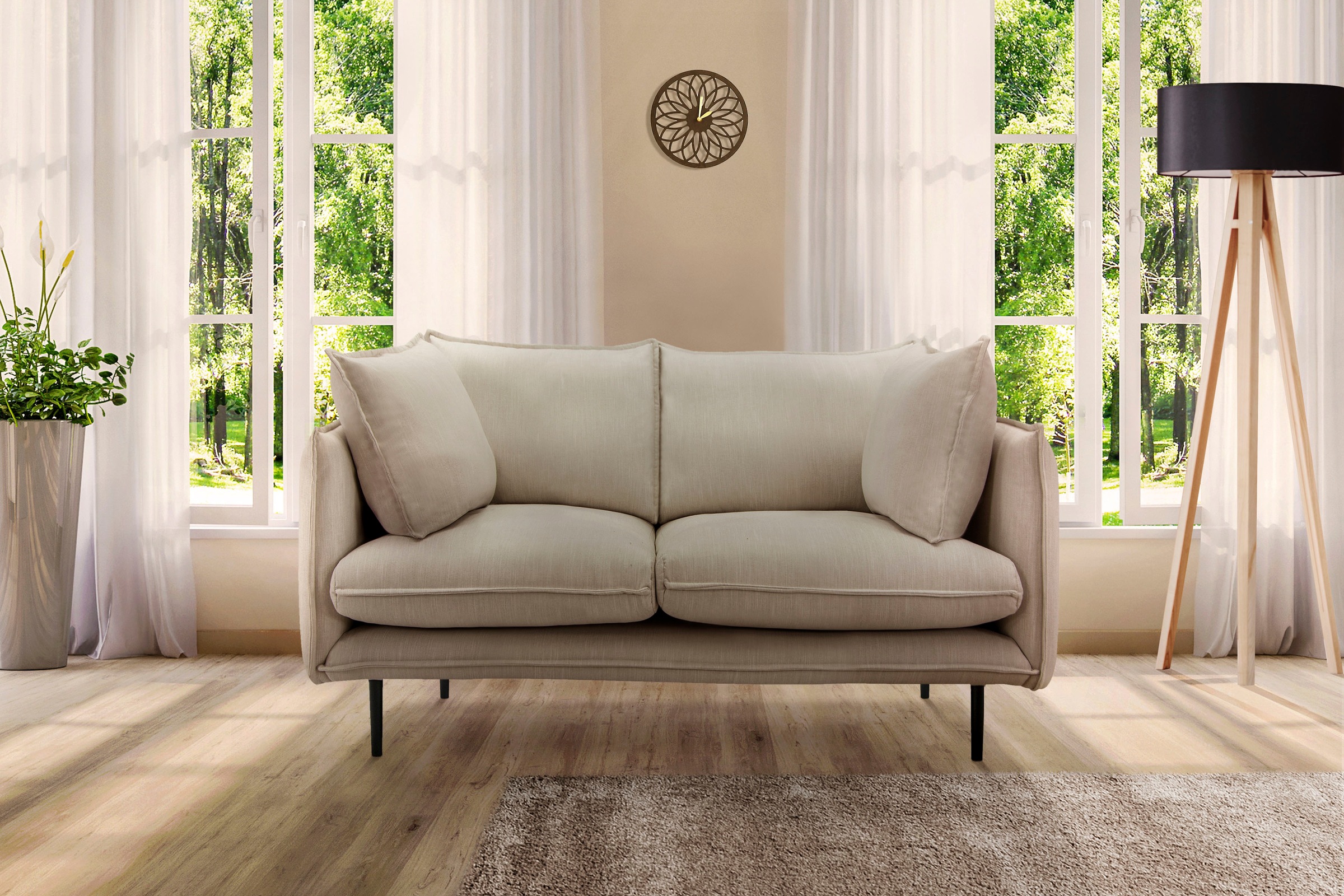 Home affaire 2-Sitzer "Somba" mit dickem Keder und eleganter Optik günstig online kaufen