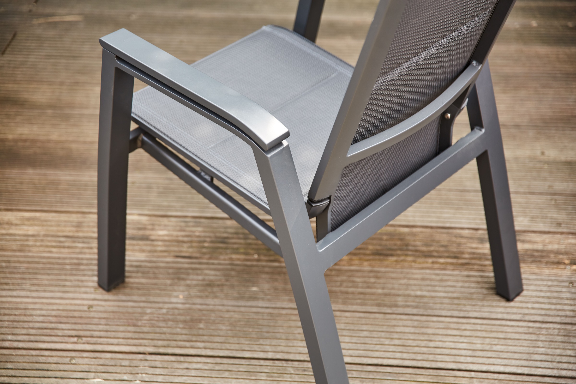 Siena Garden Gartensessel »MILANO Relax Move Sessel« Gestell aus Aluminium matt anthrazit, Bezug padded dunkelgrau
