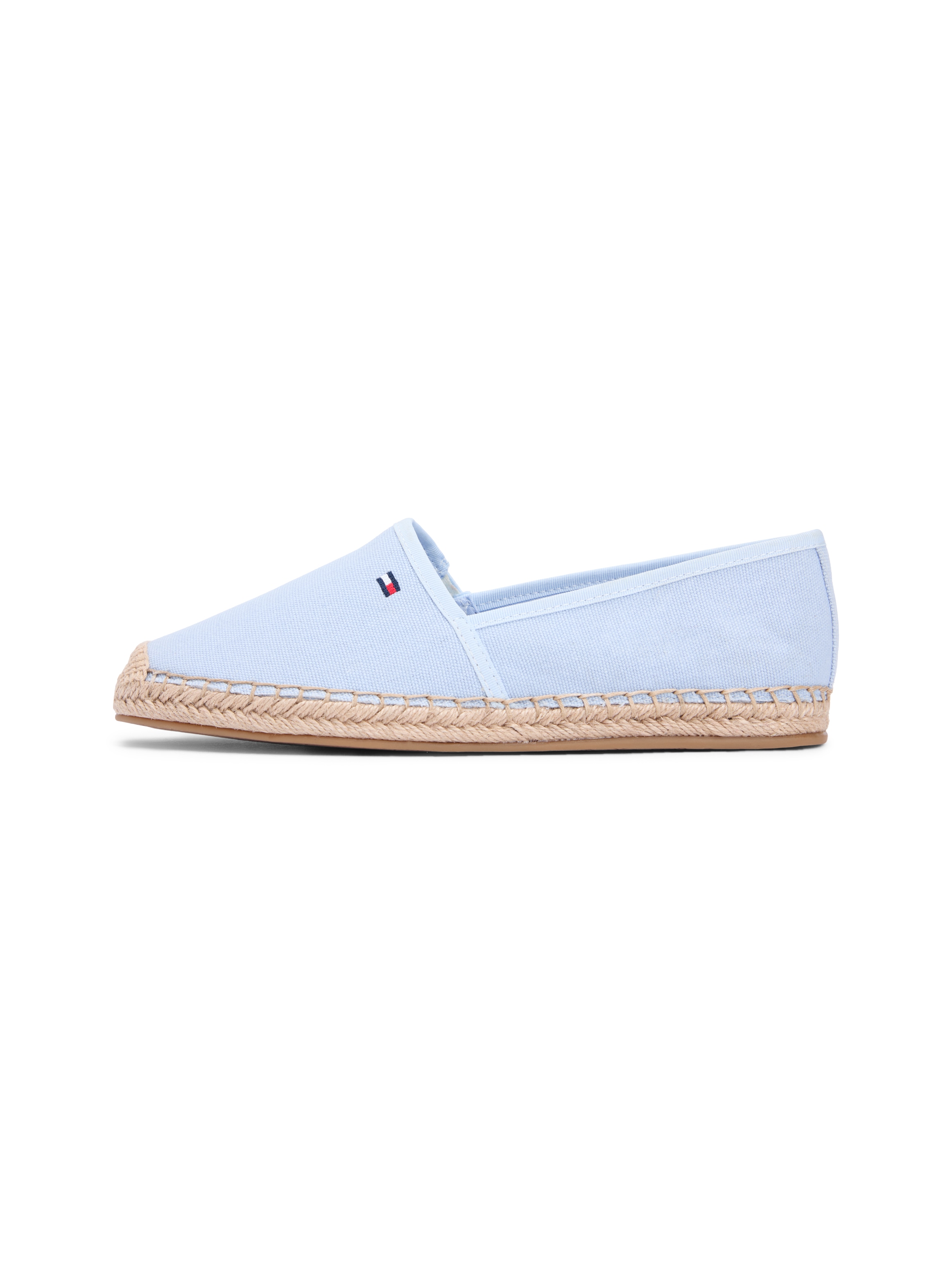 Tommy Hilfiger Espadrille »FLAG CANVAS ESPADRILLE«  ,Slipper,Flats,Bequemschuh mit Jutebezug und Ziernähten, schmale Form