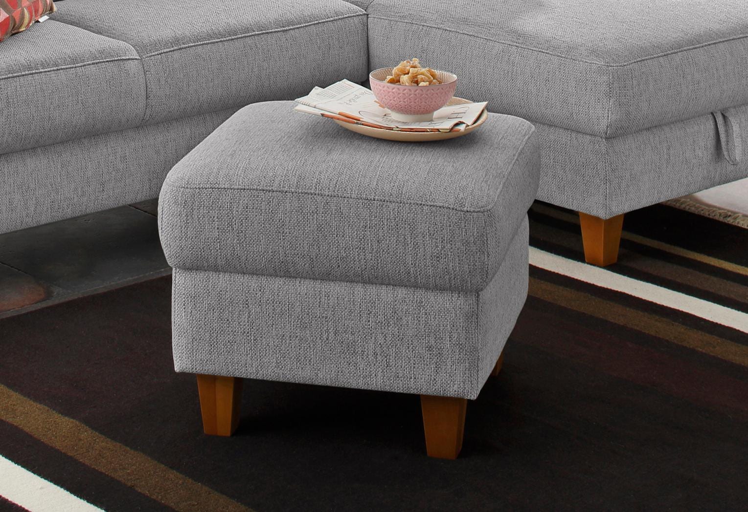 Home affaire Polsterhocker "Palmera, B: 58 cm" mit Stauraum, Federkern günstig online kaufen