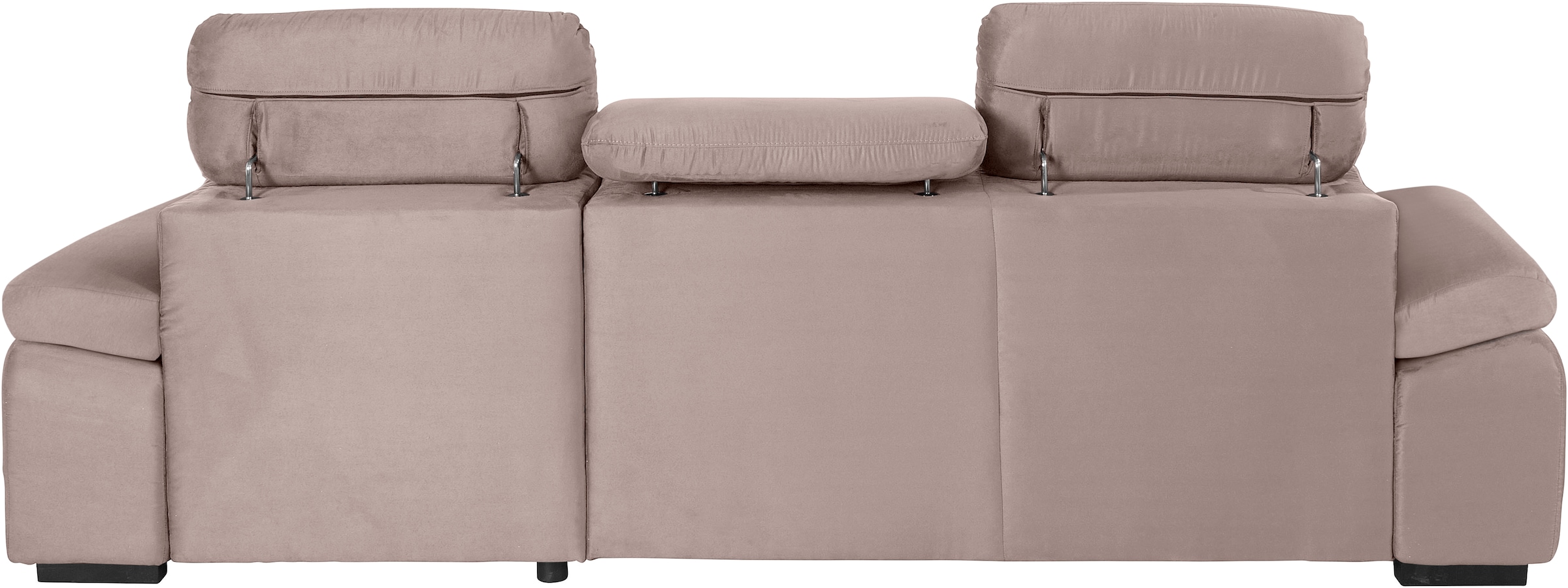 COTTA Ecksofa »Lola L-Form mit Kopfteilfunktion & Hocker«, (Set, mit Hocker), wahlweise mit Bettfunktion, Bettkasten & Armteilverstellung