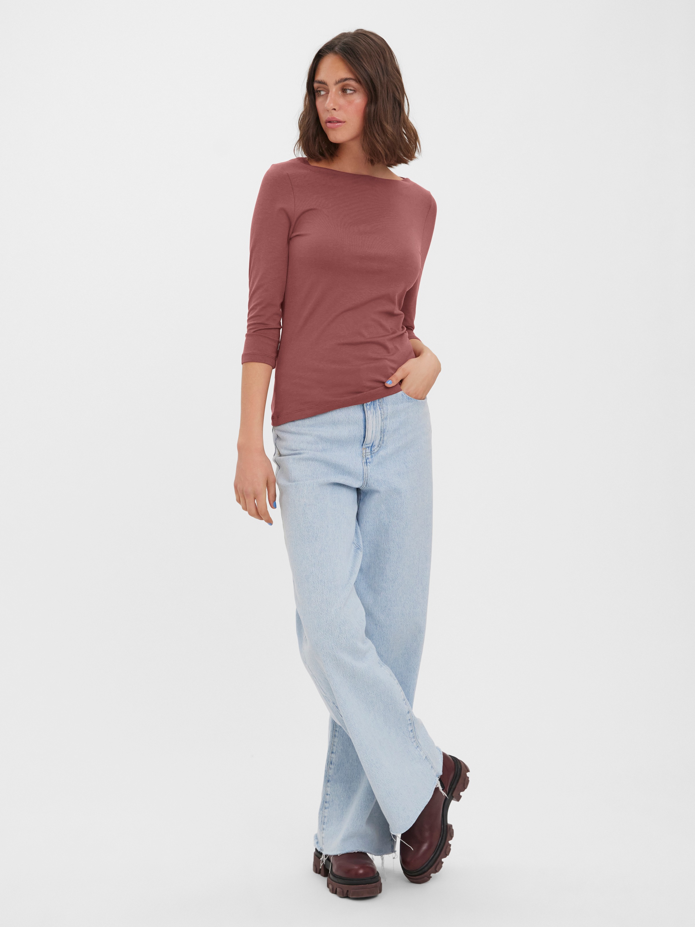 Thumbnail - Vero Moda 3/4-Arm-Shirt "VMPANDA MODAL 3/4 TOP JRS NOOS"
