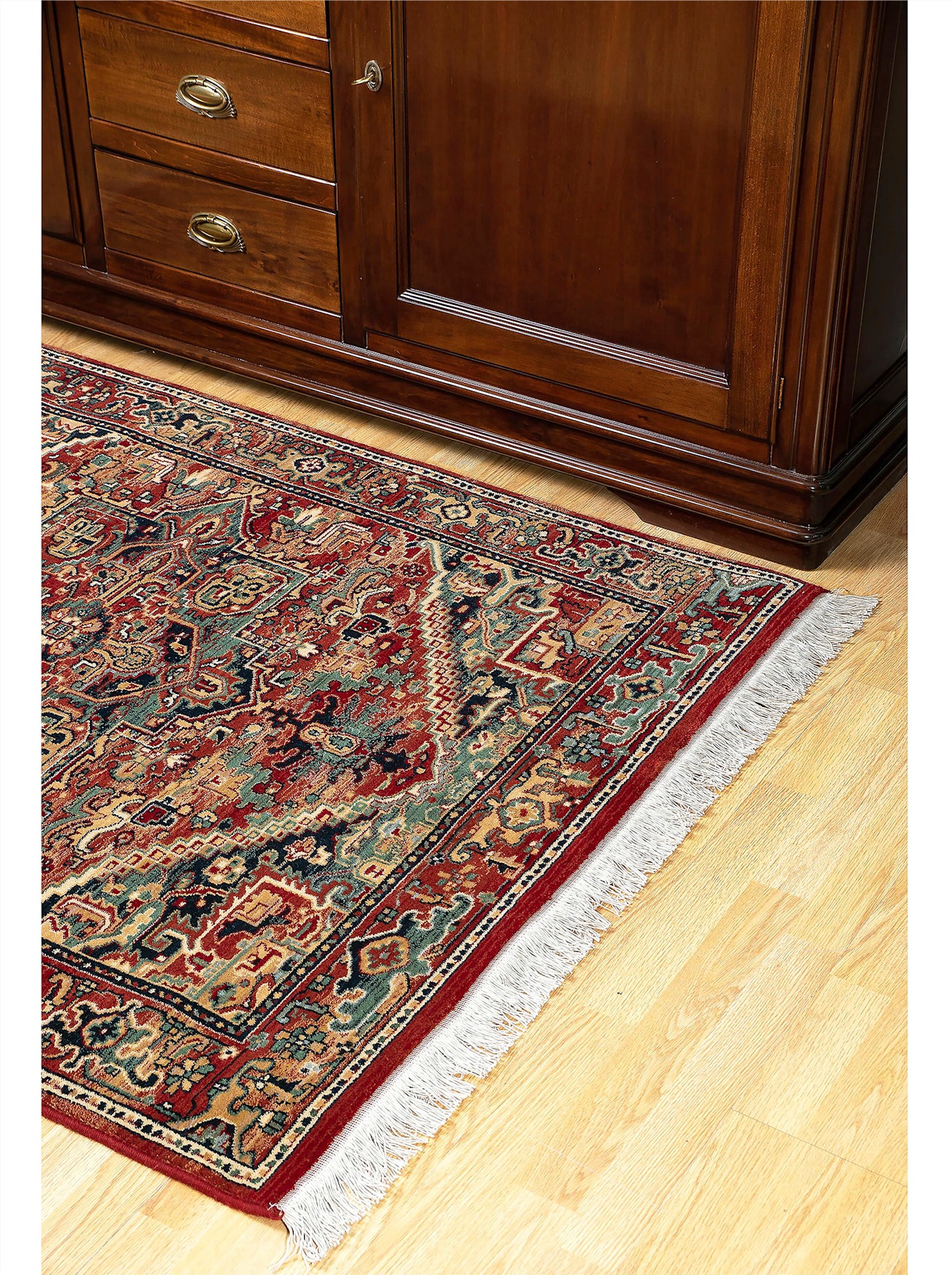 Teppich Gr. 4, rot, gemustert, B:160cm H:12mm L:230cm, Wolle, Teppiche, Teppich 5
