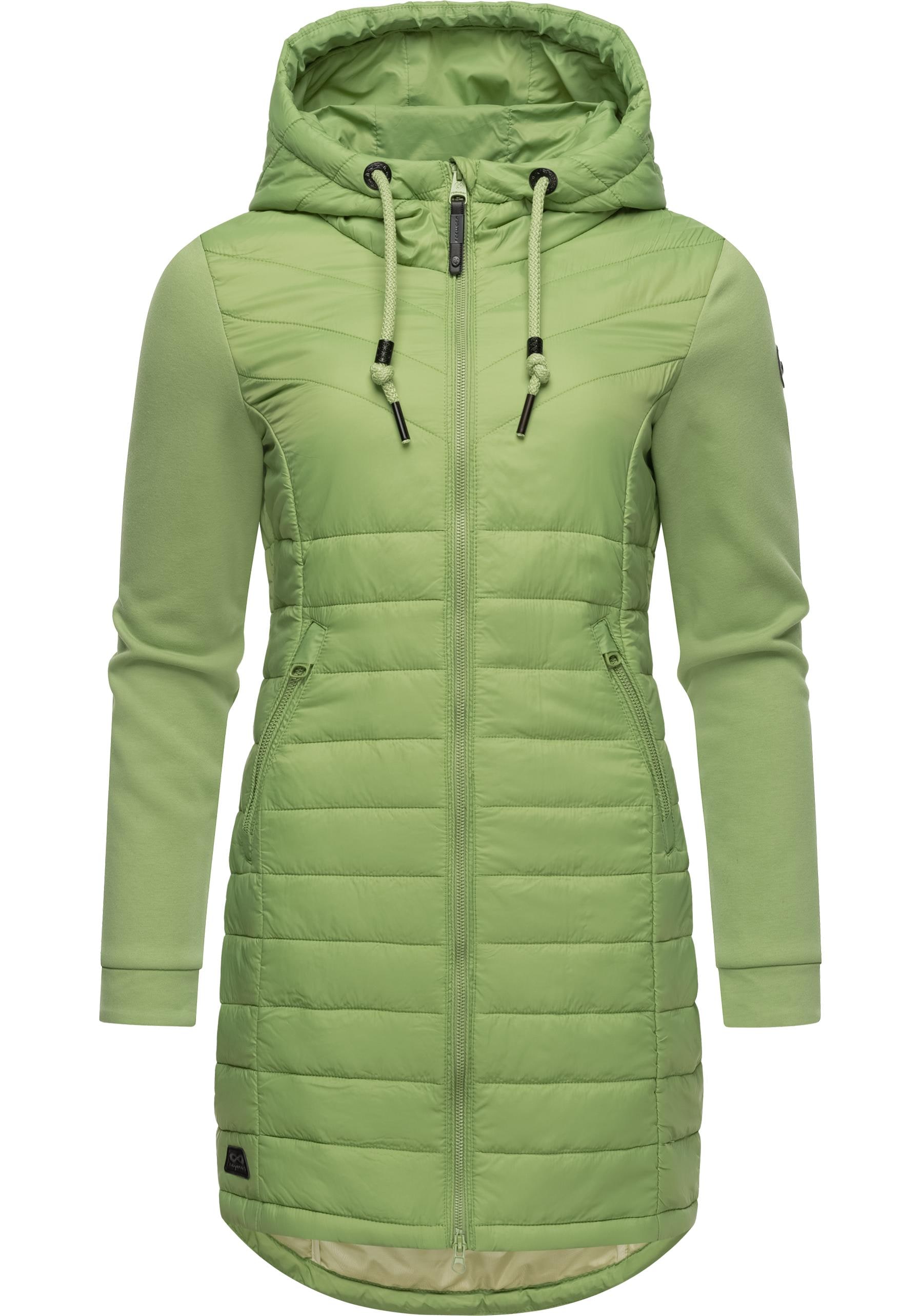 Ragwear Steppmantel »Lucinda Long«, Mantel aus modernem Materialmix mit  Kapuze für kaufen | BAUR