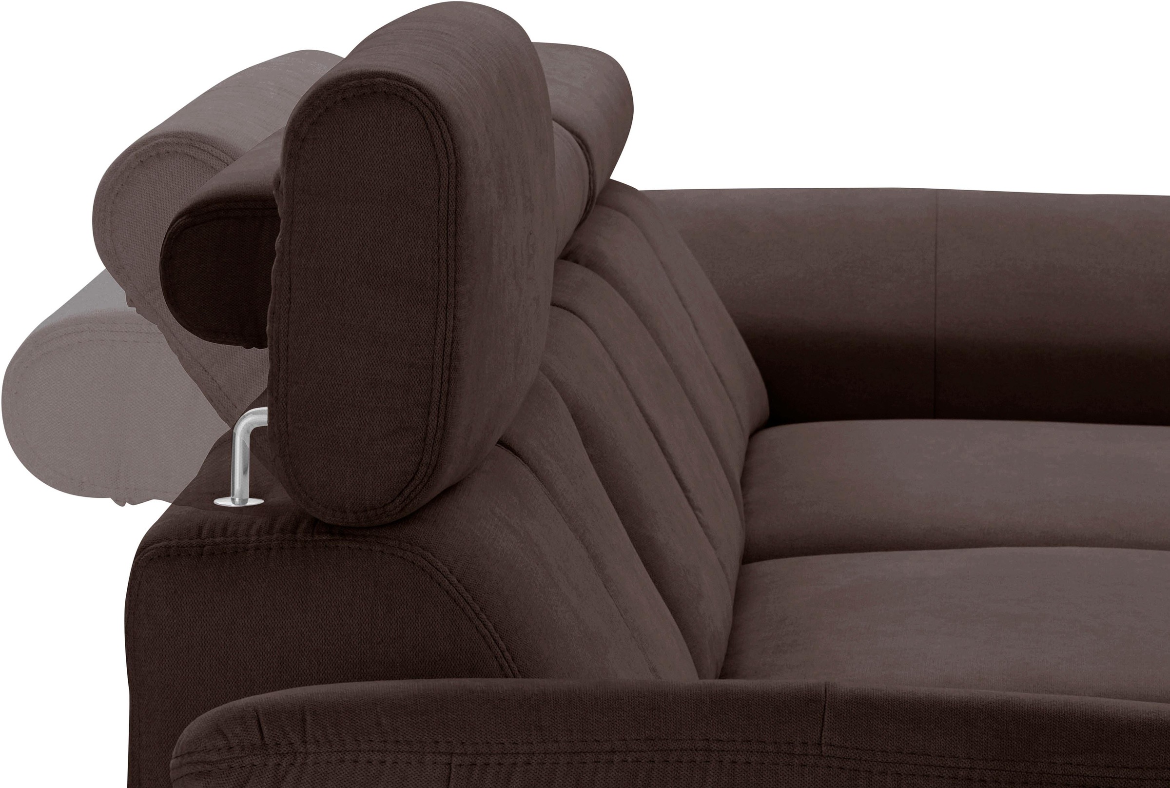 exxpo - sofa fashion Ecksofa »Salerno, inkl. Kopf- und Armteilverstellung, elegant & bequem, L-Form«, wahlweise mit Bettfunktion und Bettkasten, tolle Detailverarbeitung