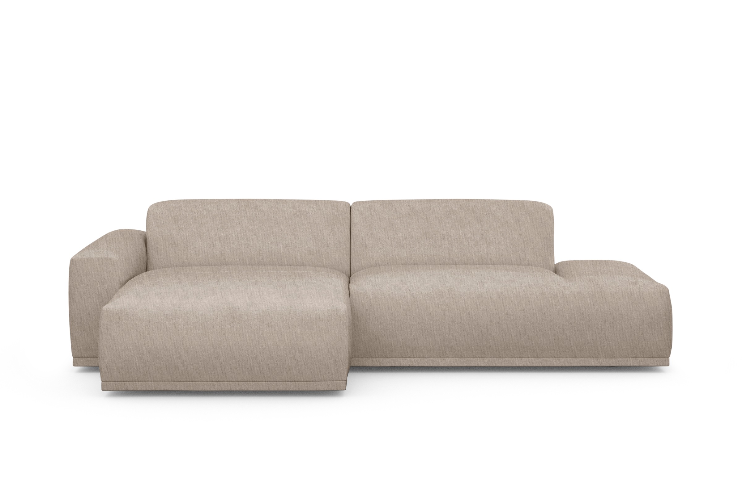 TRENDMANUFAKTUR Ecksofa Braga, aus 2 Teilen, moderner Cord-Stoff
