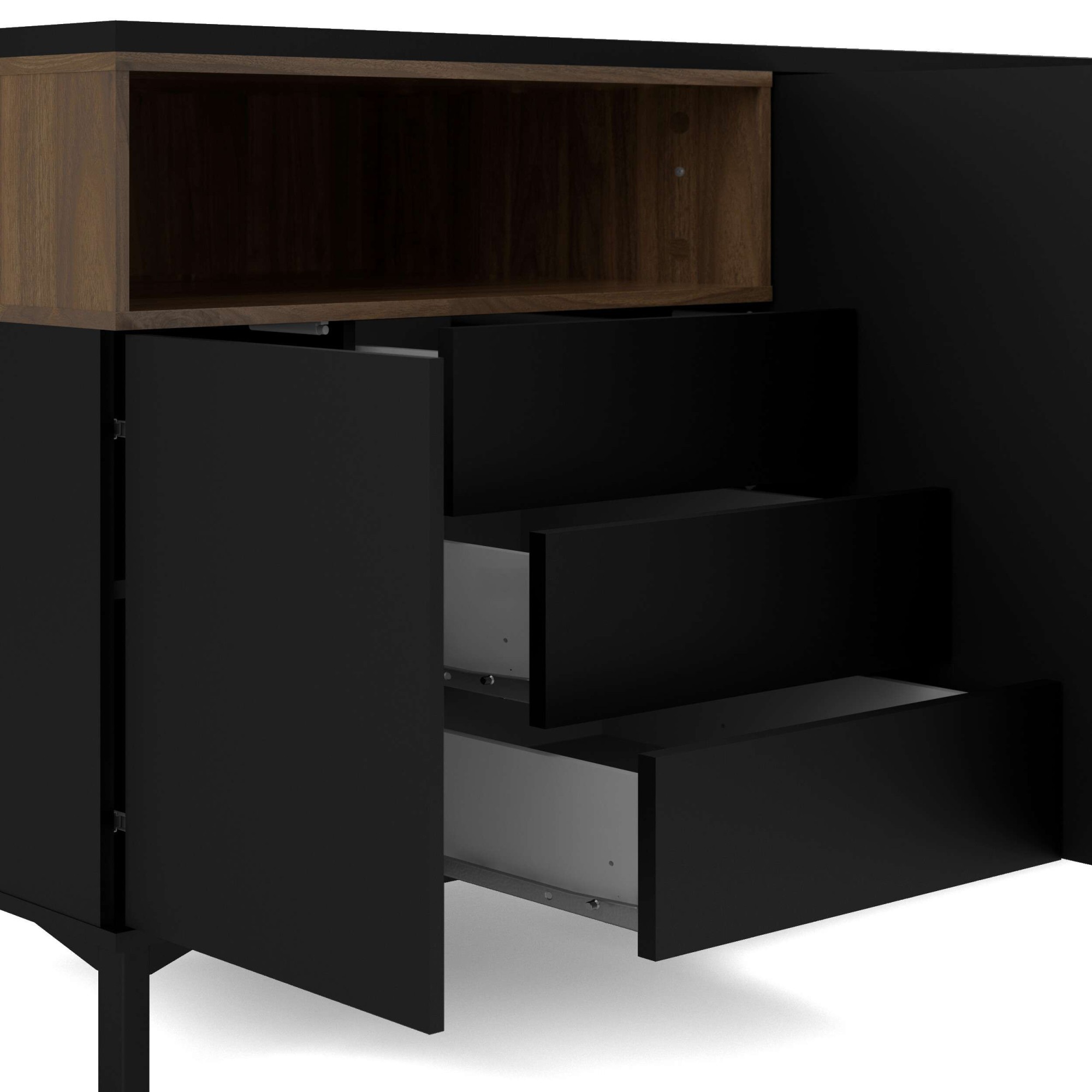 INOSIGN Sideboard »Roommers, Anrichte, Kommode, Stauraum«, Kommode, Breite 176 cm, Höhe 90 cm, 1 offenes Fach mit Rahmen-Optik