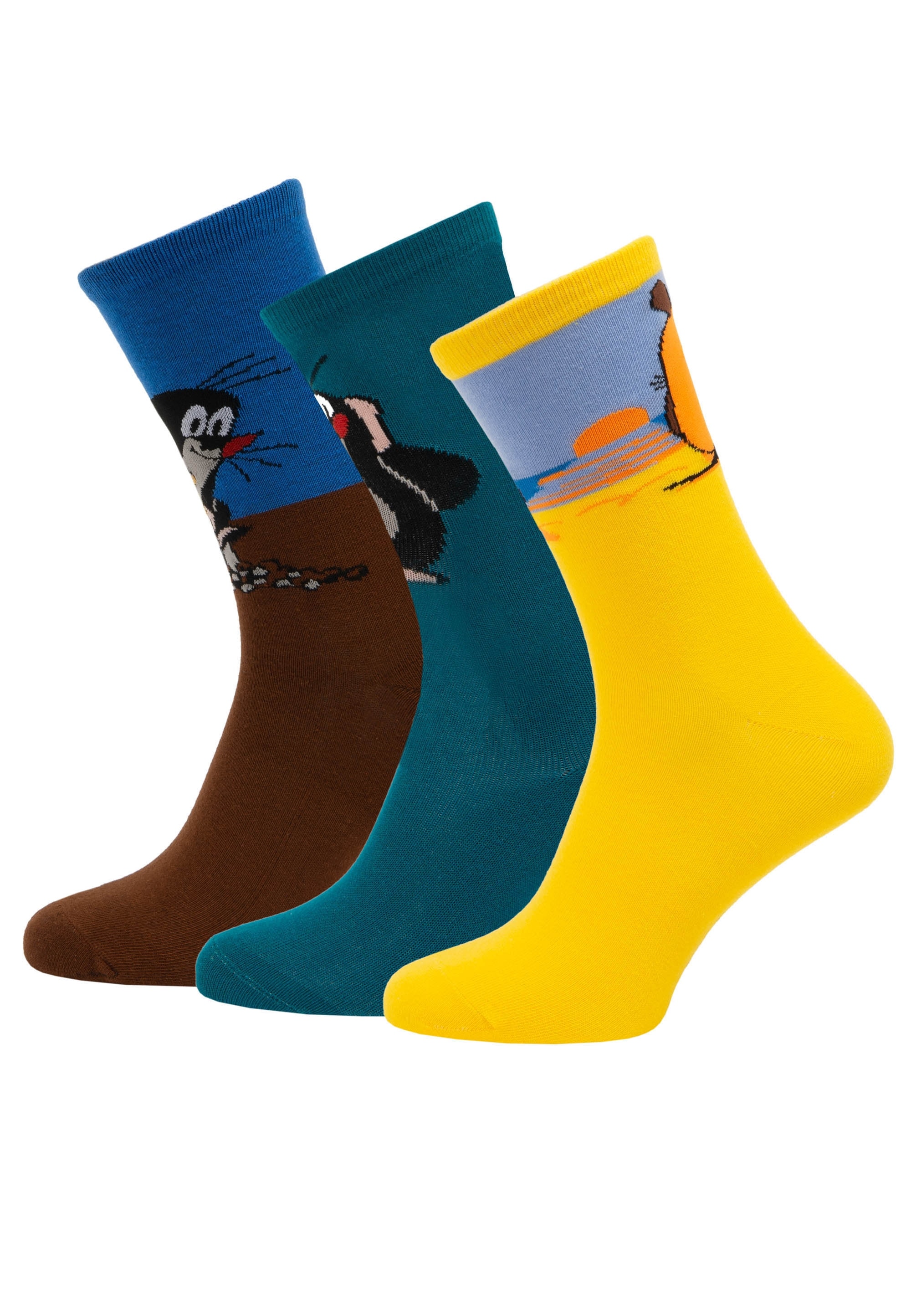 koaa Socken »Maus & Der kleine Maulwurf«, 3er-Pack mit buntem Design