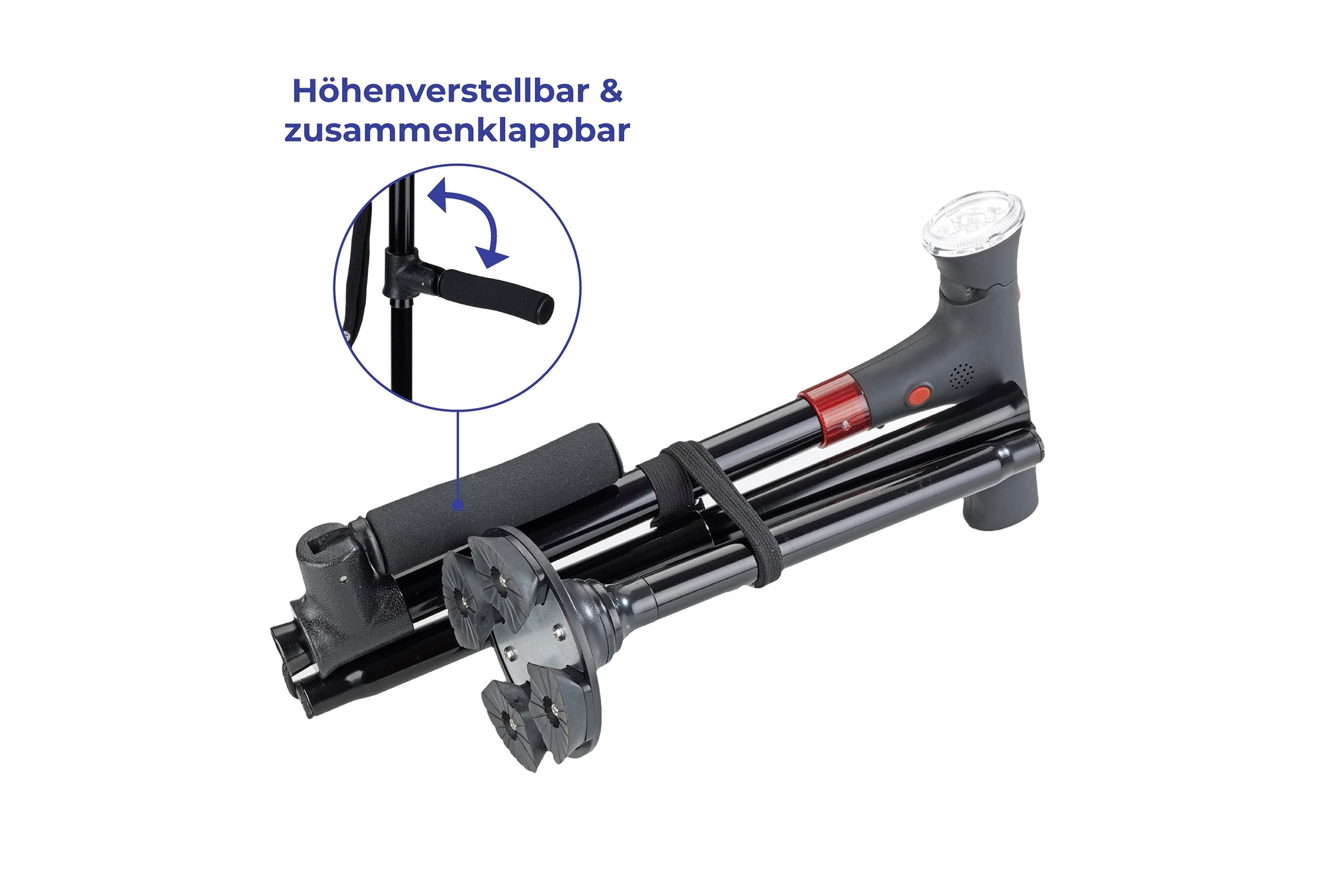 Maximex Gehstock »LED Geh- und Aufstehhilfe«, höhenverstellbar