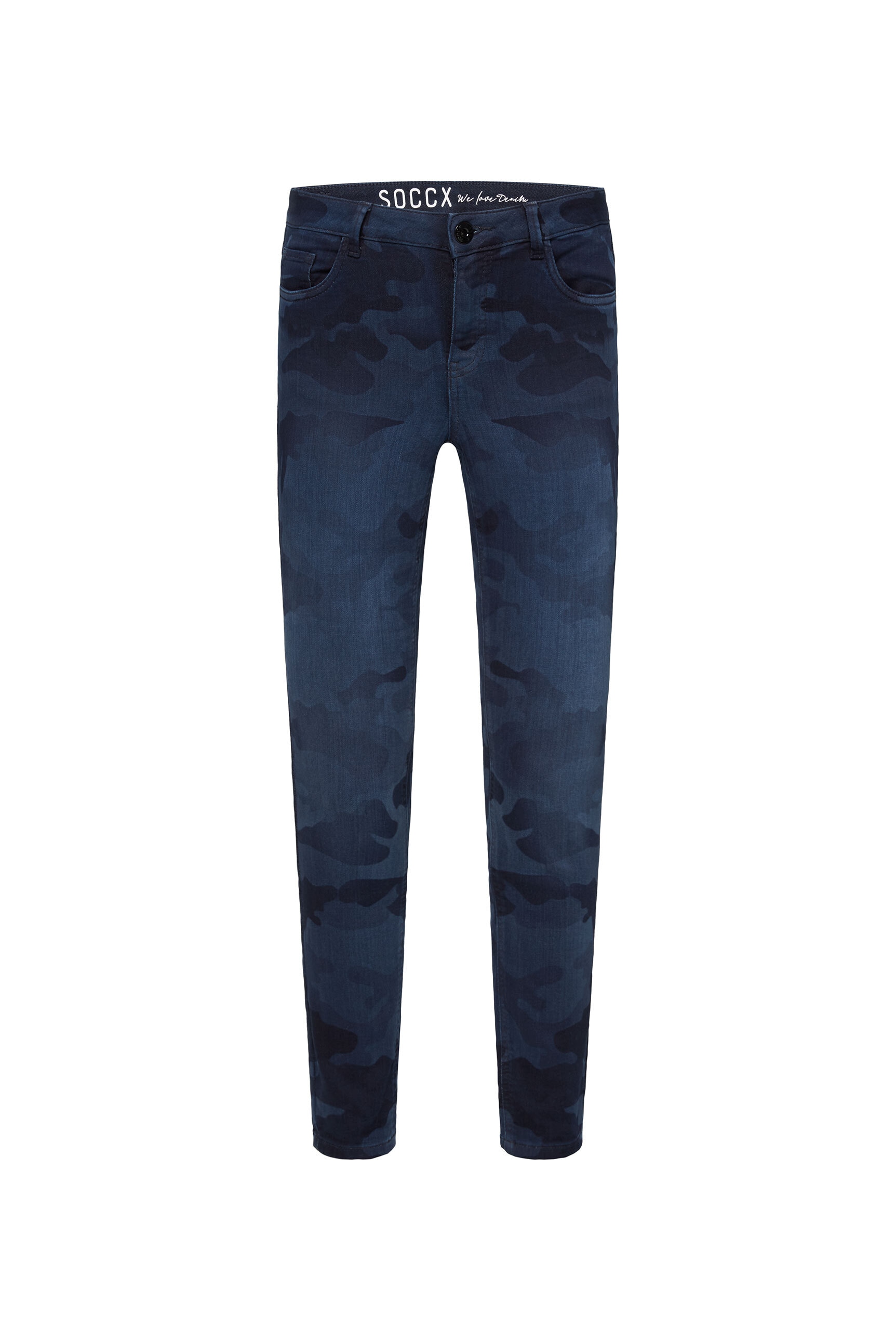 SOCCX Slim-fit-Jeans, mit verkürztem Bein