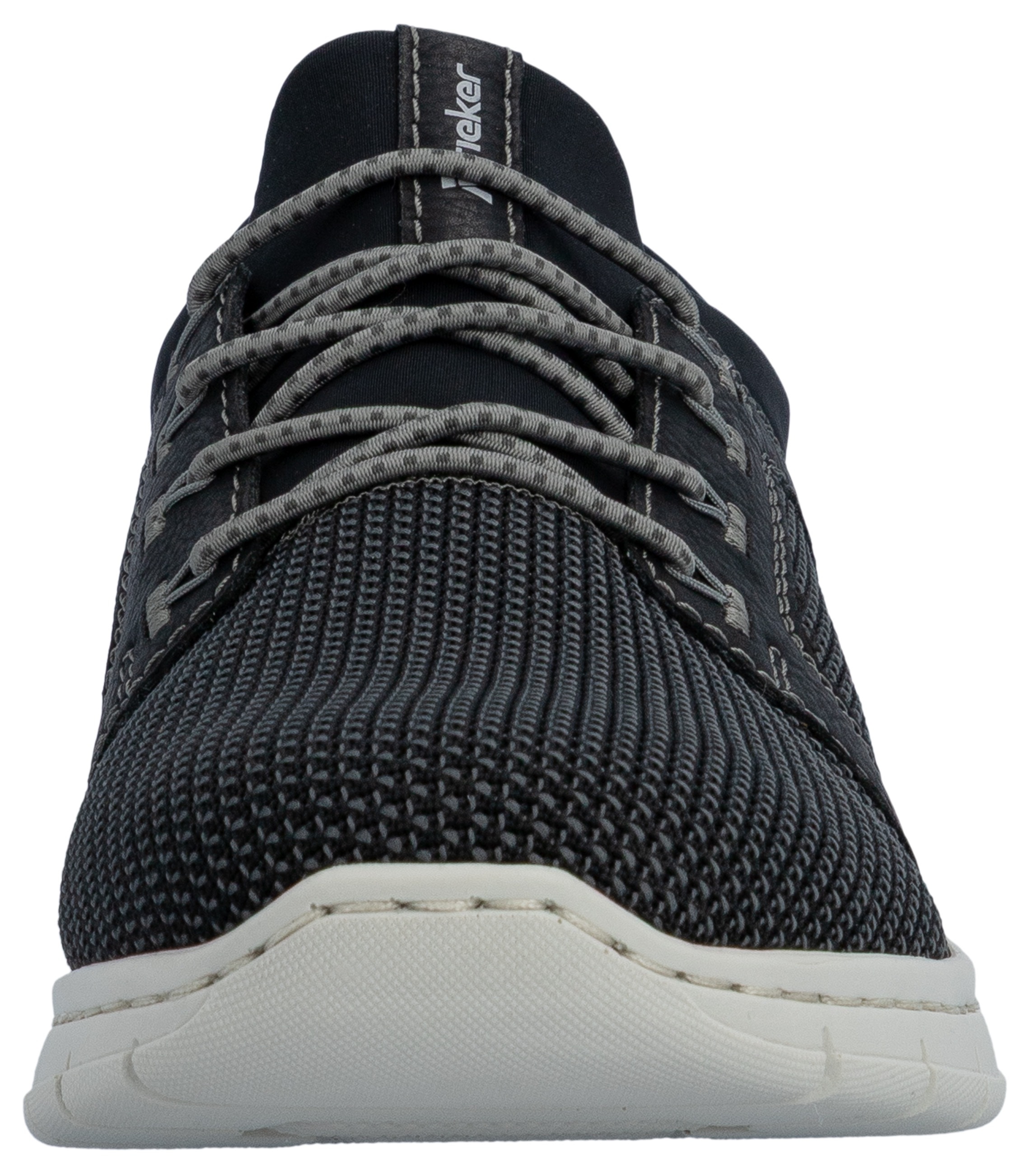 Slip-On Sneaker RIEKER, Herren, Gr. 45, schwarz, Lederimitat, Textil, Schuhe, Schlupfschuh, Halbschuh, Freizeitschuh mit Gummizug, zum Schlupfen 3