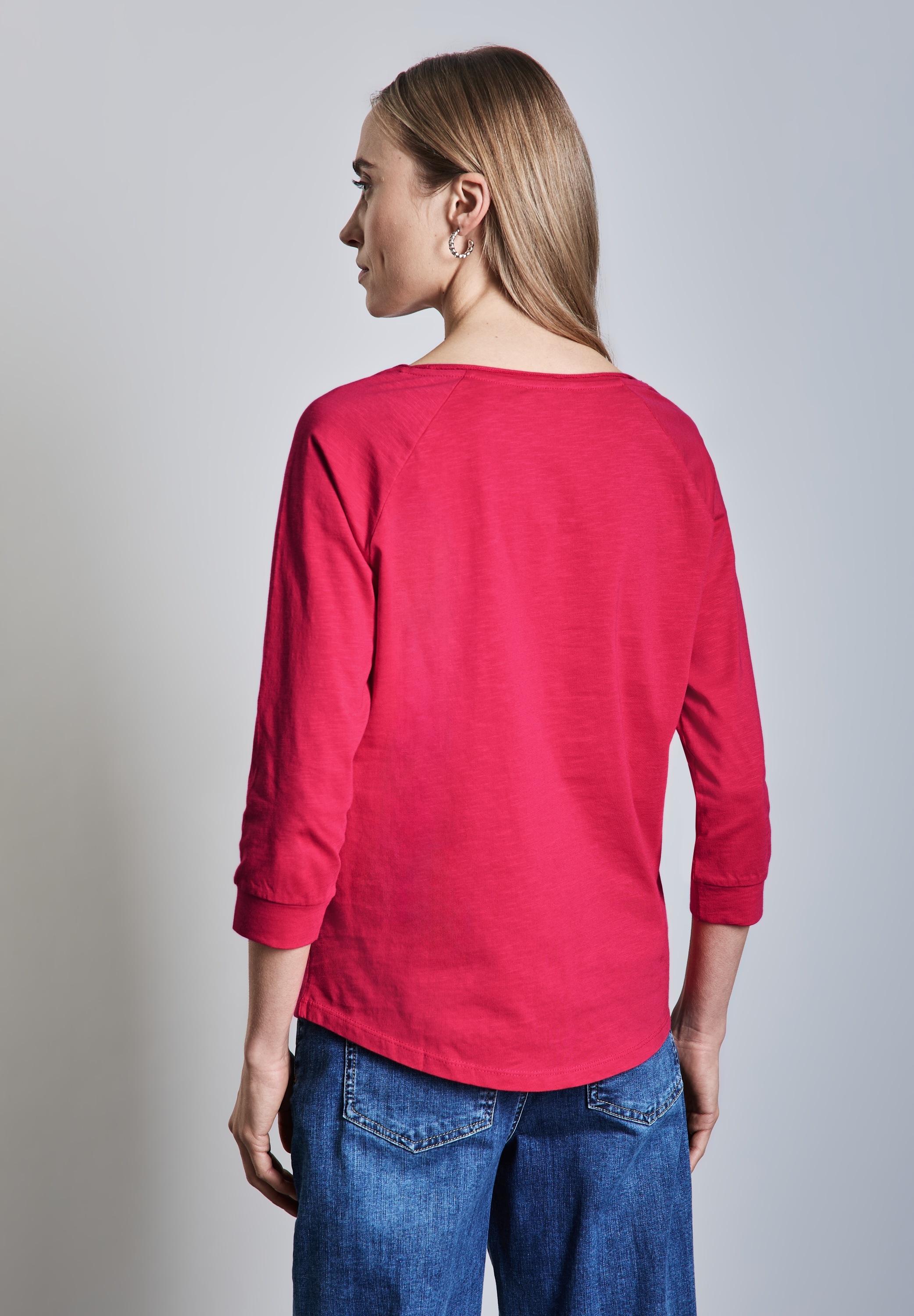 STREET ONE 3/4-Arm-Shirt, aus reiner Baumwolle