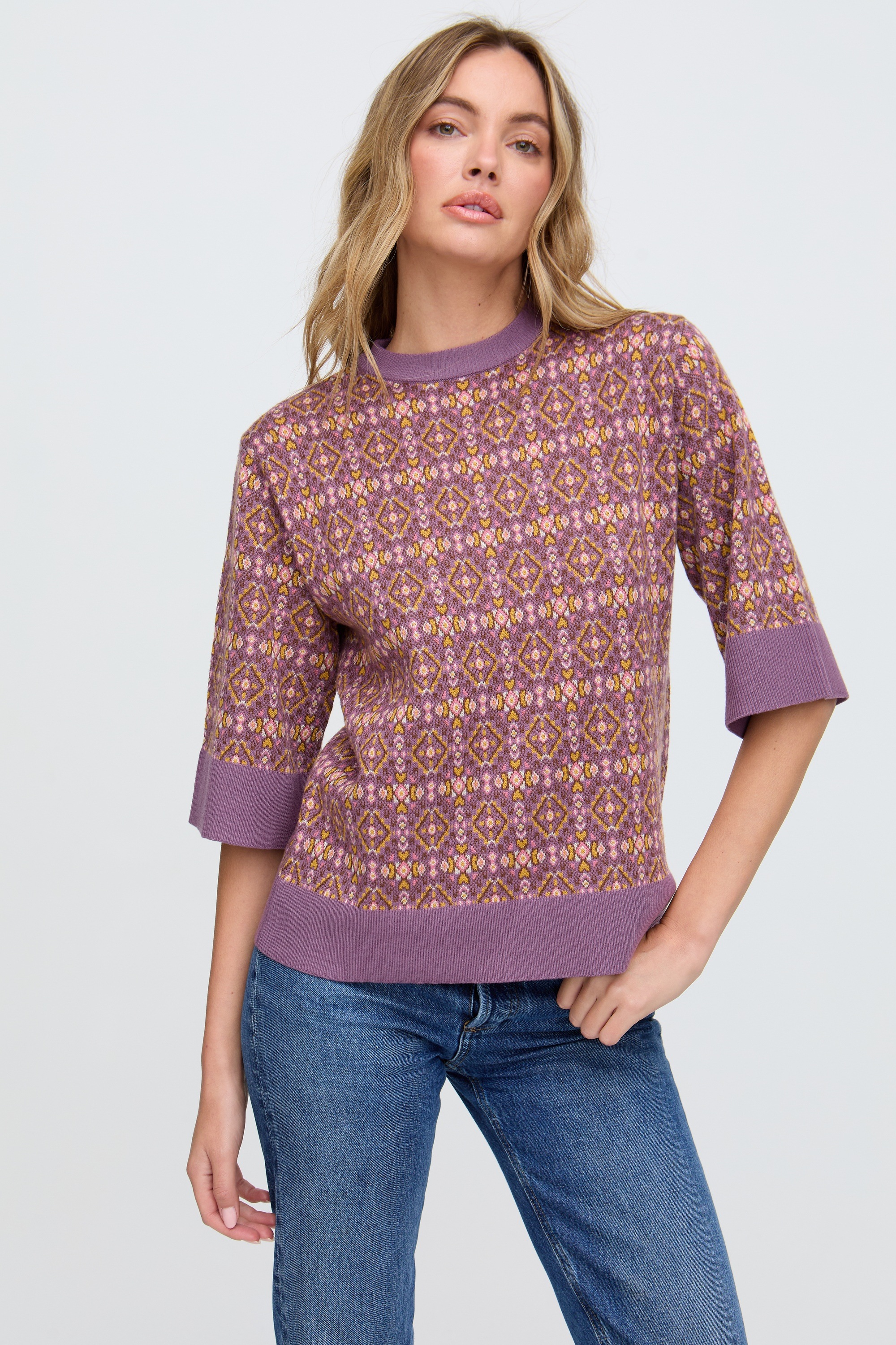 RAFFYA T-Shirt "Daffodil Slouchy Printed Knitted Shirt Damen" günstig online kaufen