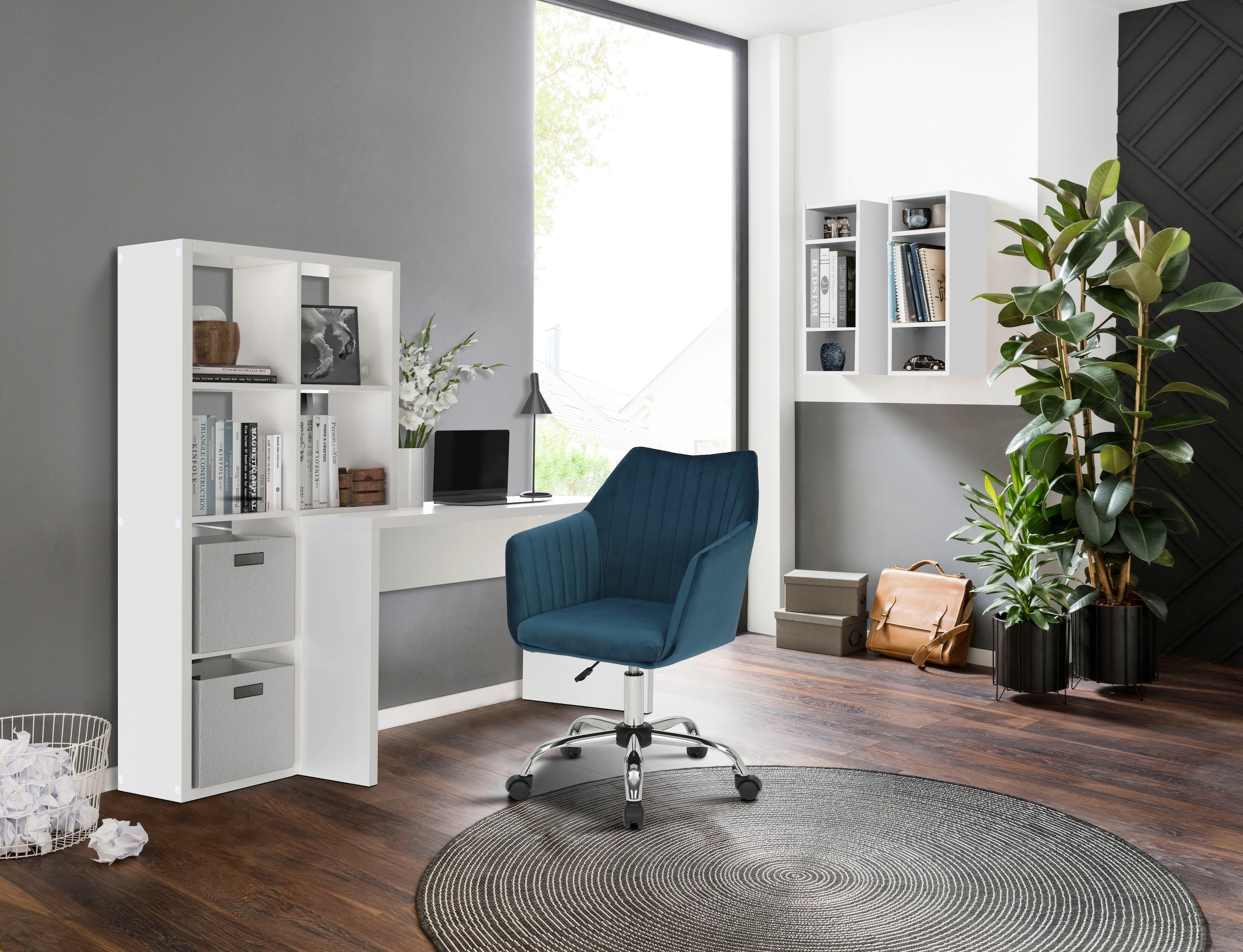 INOSIGN Bürostuhl »Cesano, eleganter Schreibtischstuhl«, Stoff, bequeme Polsterung, Samststuhl
