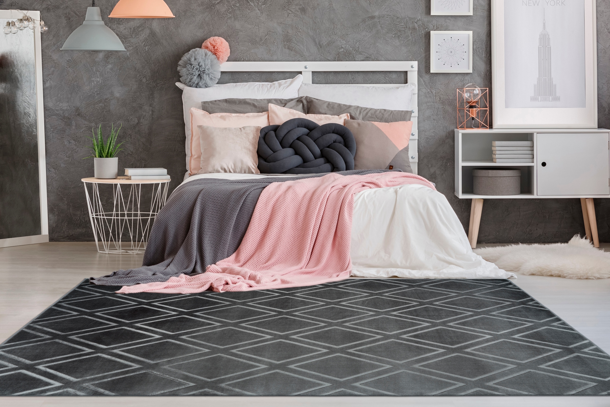 Arte Espina Teppich »Monroe 300«, rechteckig, 7 mm Höhe, besonders weich durch Microfaser, Wohnzimmer