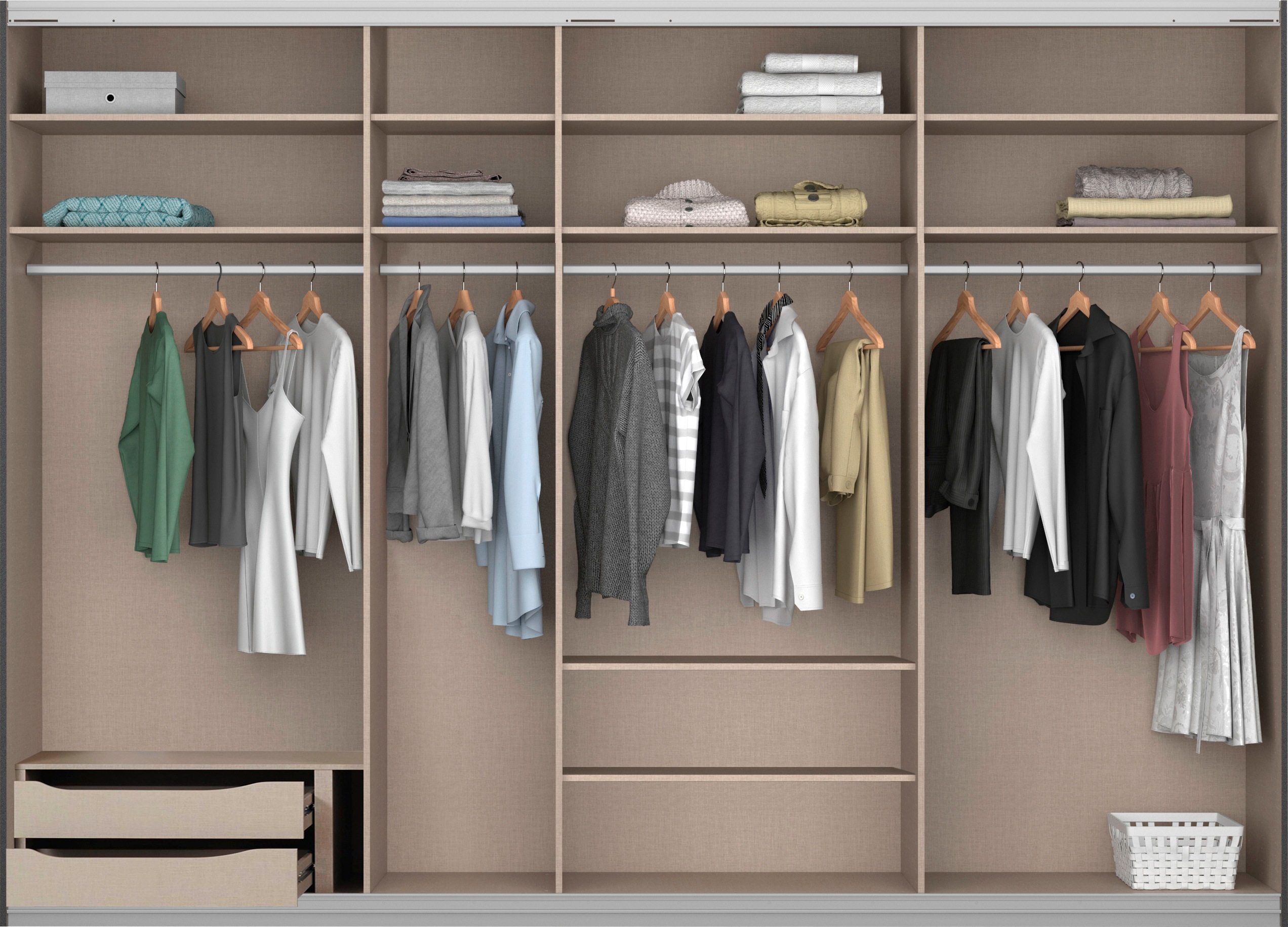Thumbnail - rauch Schwebetürenschrank "Kleiderschrank Schrank Garderobe ORACLE mit Spiegelfront", inkl. Schubladen-Einsatz und extra...